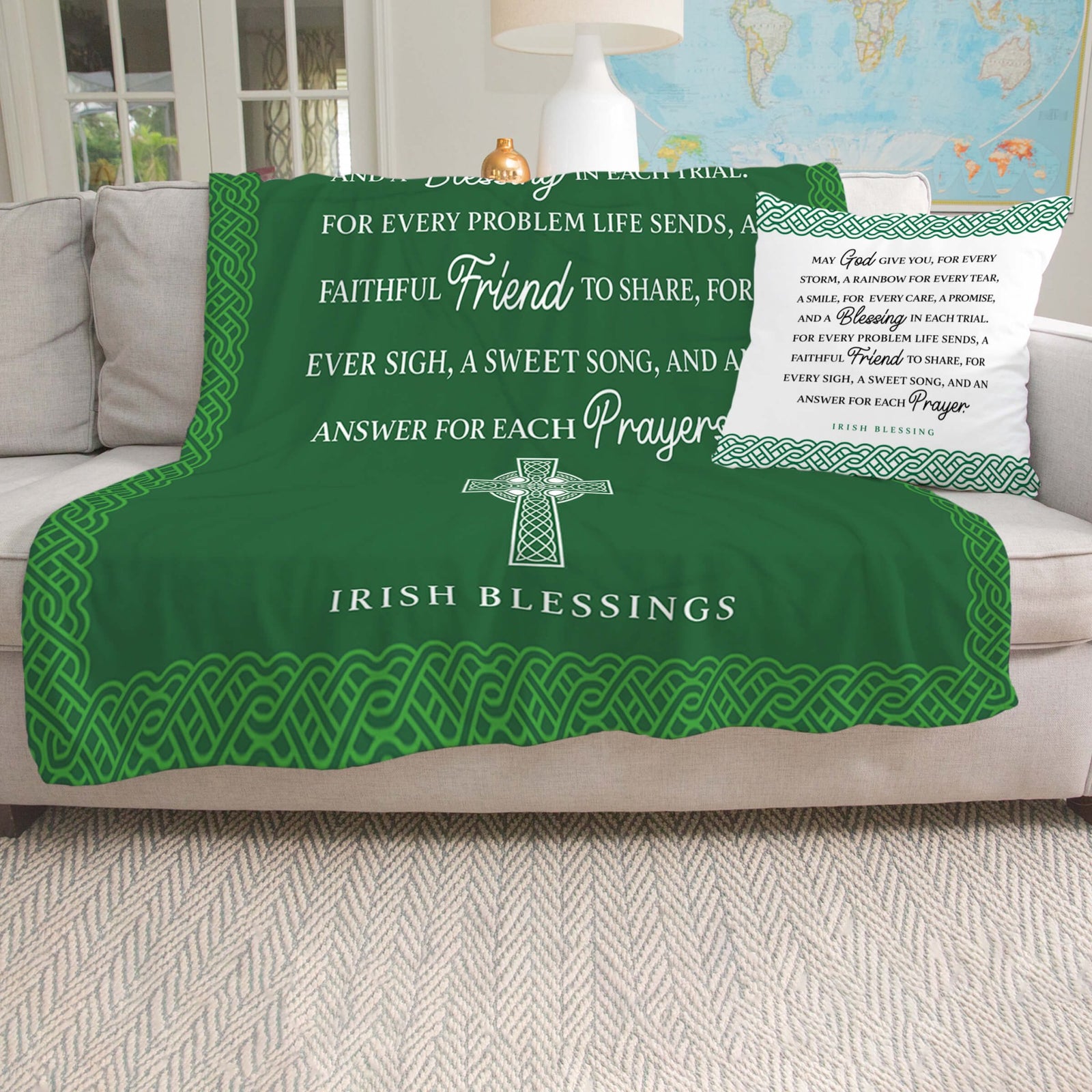 St. Patrick's Day Inspirational Soft And Lightweight Throw Blankets For Home Decor - Irish Blessing - LifeSong Milestones