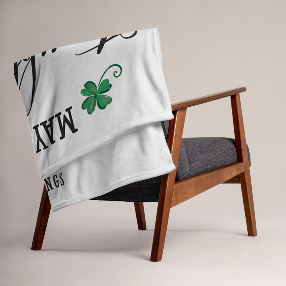 St. Patrick's Day Inspirational Soft And Lightweight Throw Blankets For Home Decor - May Your Troubles Be Less - LifeSong Milestones