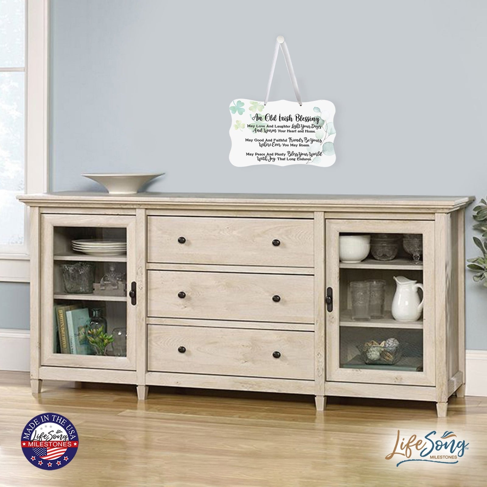 St. Patrick’s Day Irish Everyday Ribbon Wall Sign 8x12 - An Old Irish Blessing - LifeSong Milestones