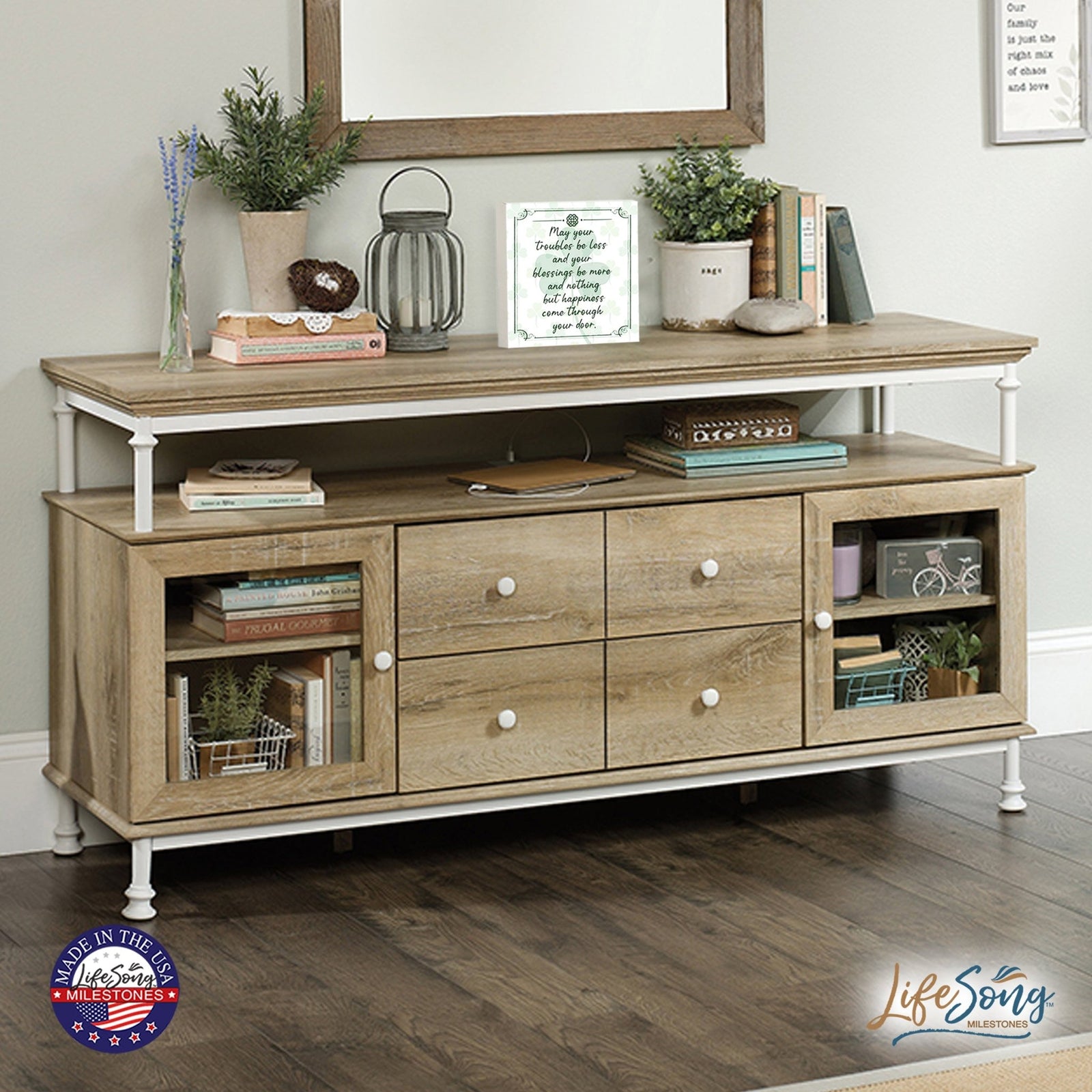 St. Patrick's Day Irish Everyday Shadow Box 6x6 - May Your Trouble Be Less - LifeSong Milestones