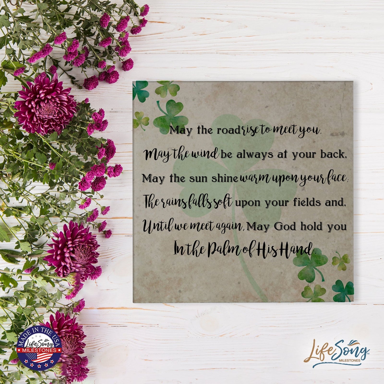 St. Patrick's Day Irish Everyday Trivet 5.75x5.75 - May The Road Rise - LifeSong Milestones