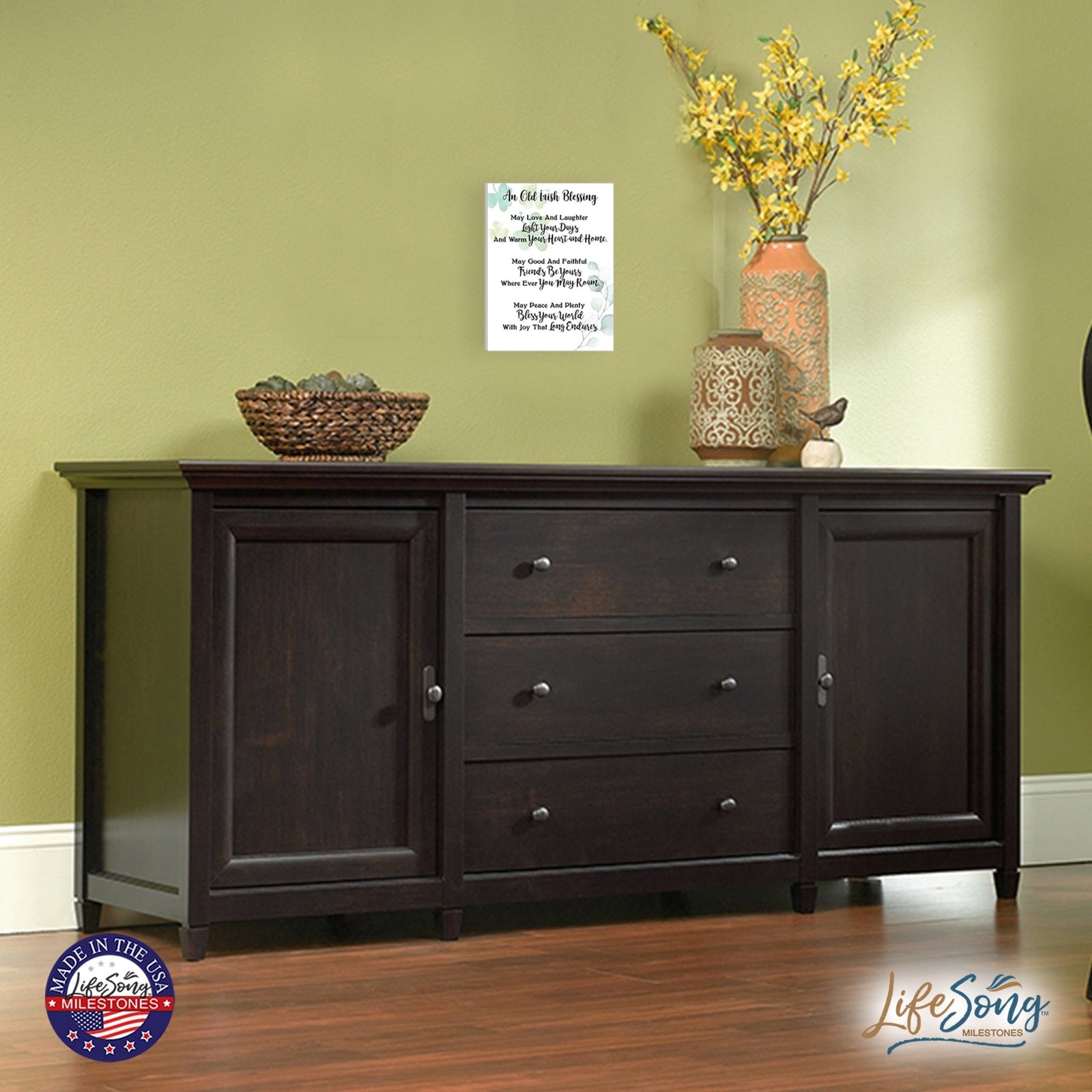 St. Patrick’s Day Irish Everyday Wooden Wall Plaque 6x8 - An Old Irish Blessing - LifeSong Milestones