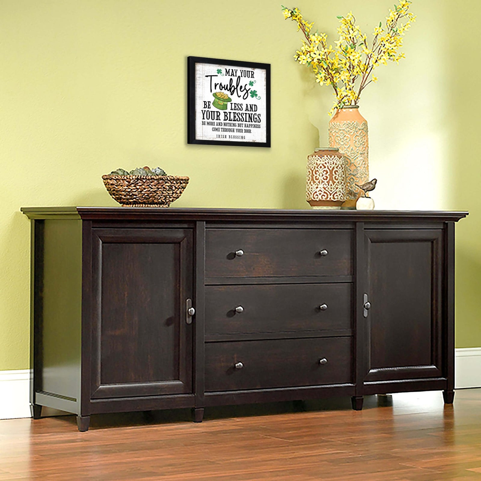 St. Patrick's Day Modern Wooden Framed Shadow Box Home Décor Gift - LifeSong Milestones