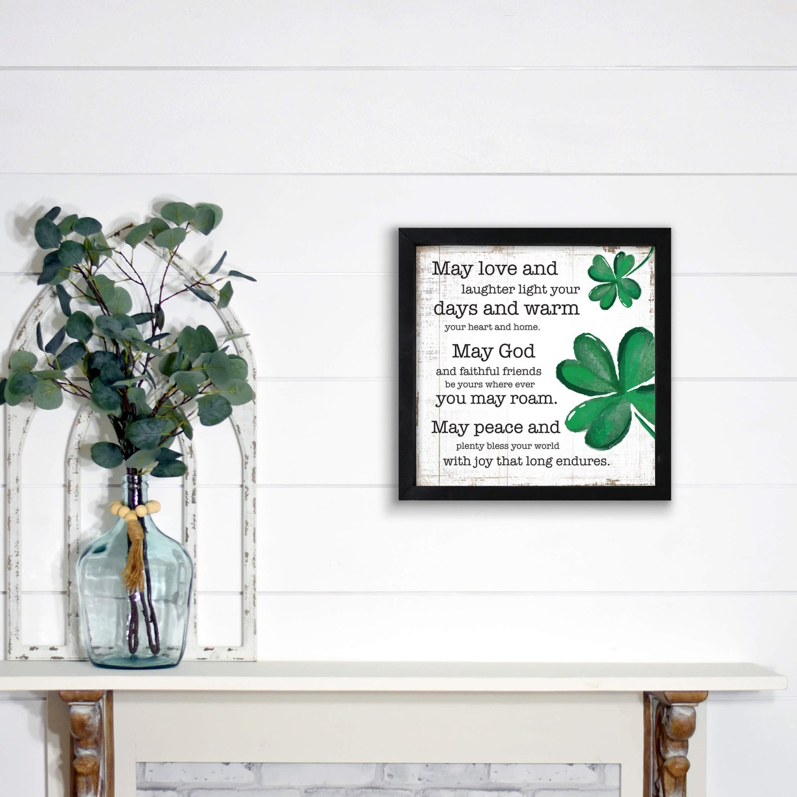St. Patrick's Day Modern Wooden Framed Shadow Box Home Décor Gift - LifeSong Milestones