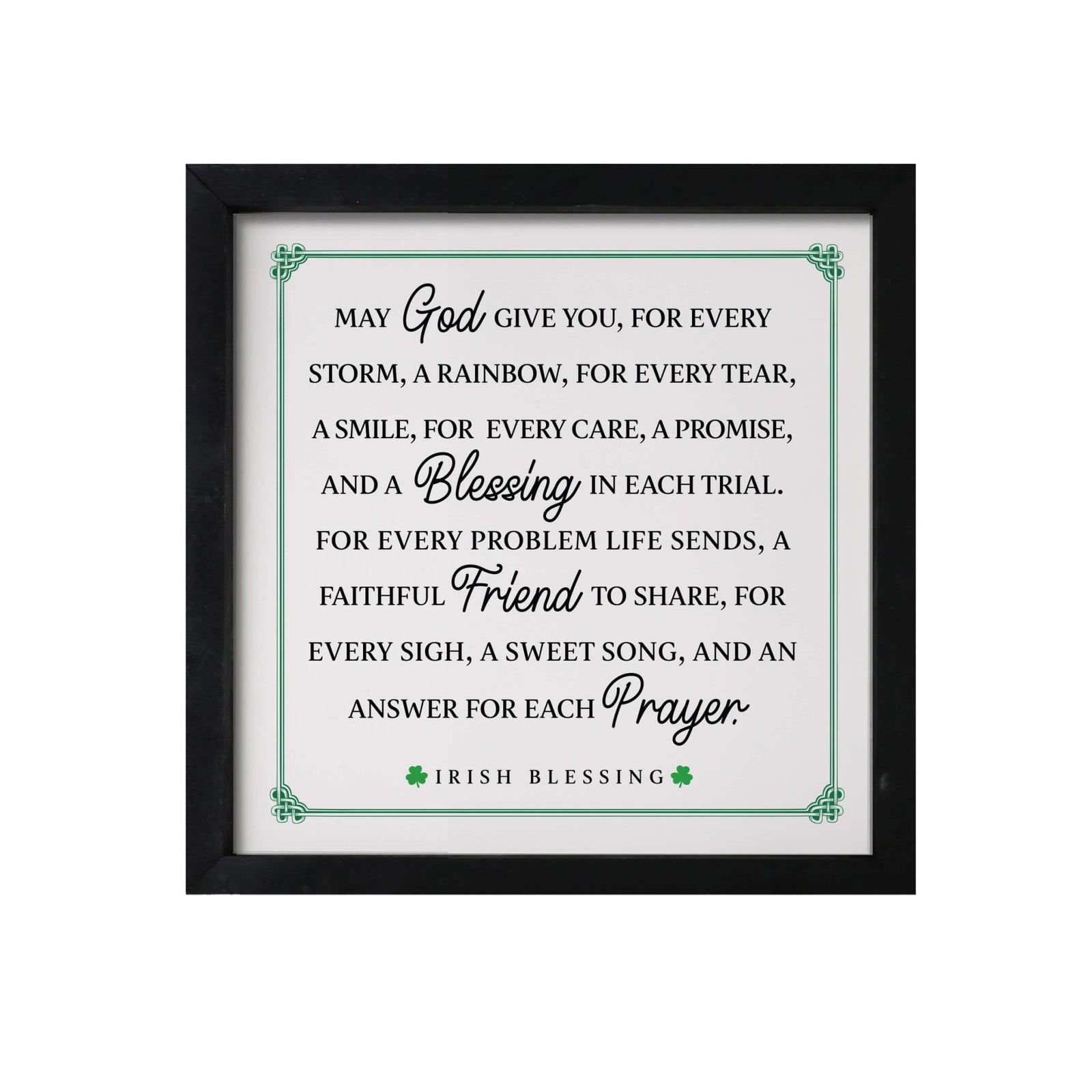 St. Patrick's Day Modern Wooden Framed Shadow Box Home Décor Gift - LifeSong Milestones