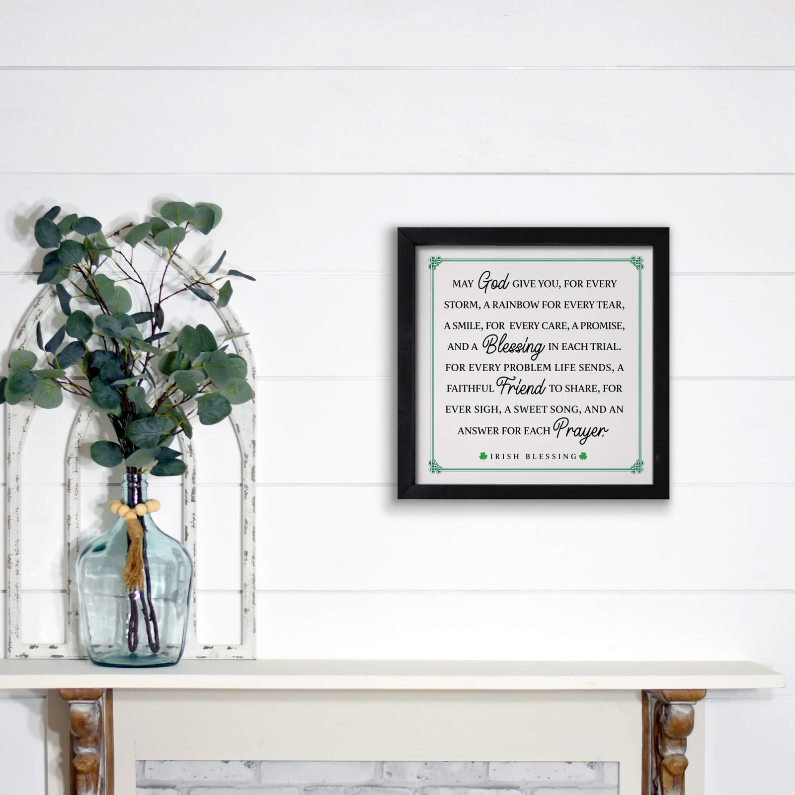St. Patrick's Day Modern Wooden Framed Shadow Box Home Décor Gift - LifeSong Milestones