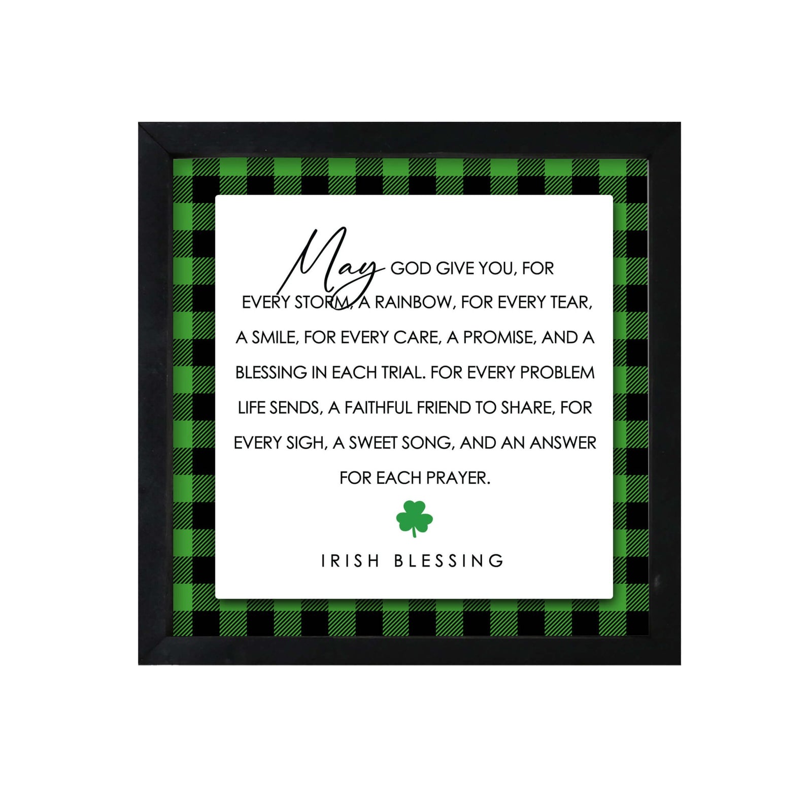 St. Patrick's Day Modern Wooden Framed Shadow Box Home Décor Gift - LifeSong Milestones