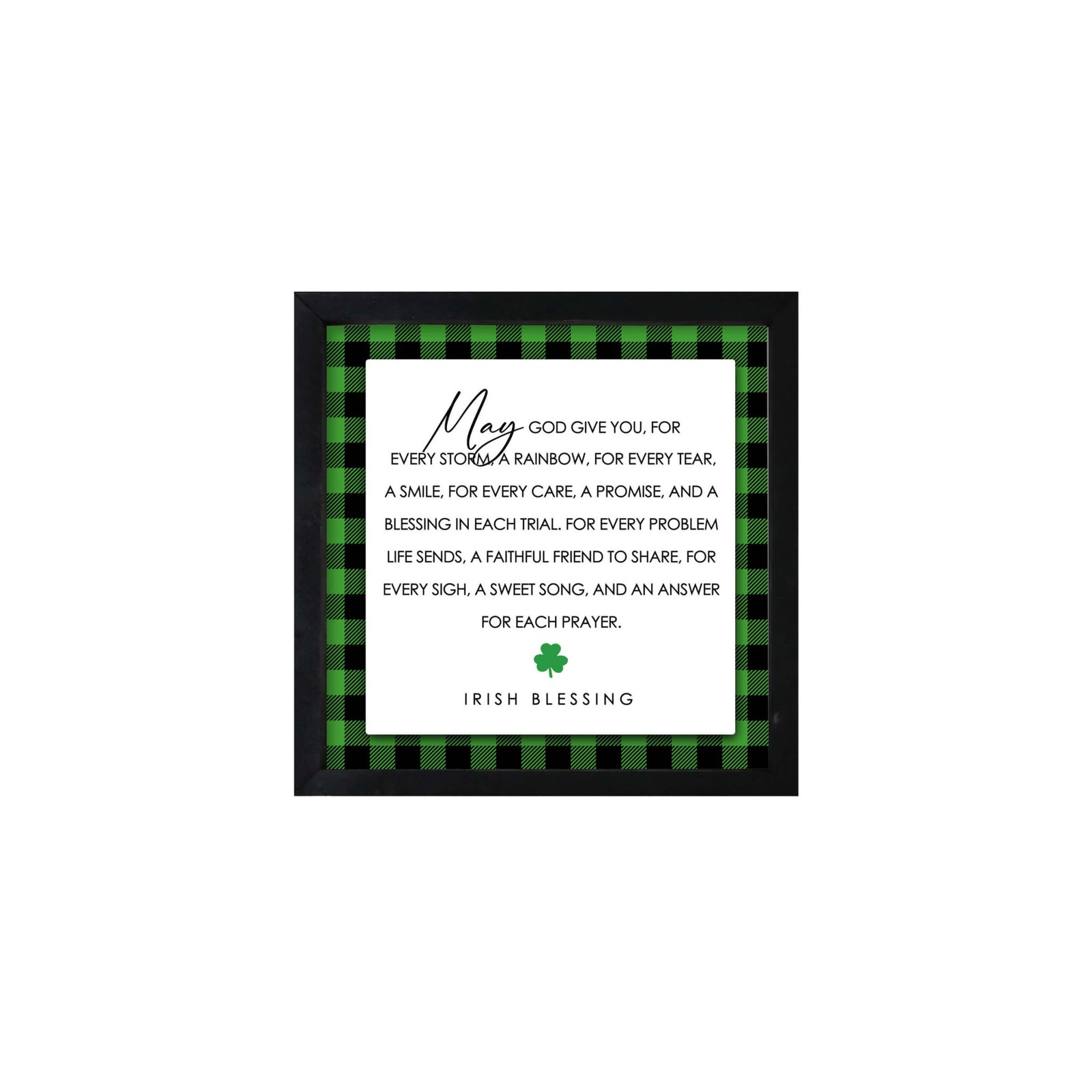 St. Patrick's Day Wooden Framed Shadow Box | Irish Blessing Modern Family Home Décorations - LifeSong Milestones