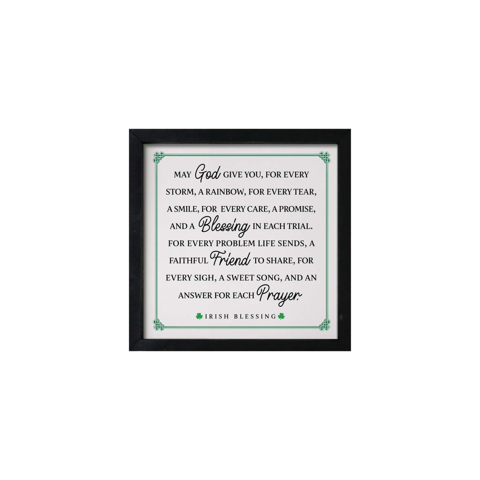 St. Patrick's Day Wooden Framed Shadow Box | Irish Blessing Modern Family Home Décorations - LifeSong Milestones