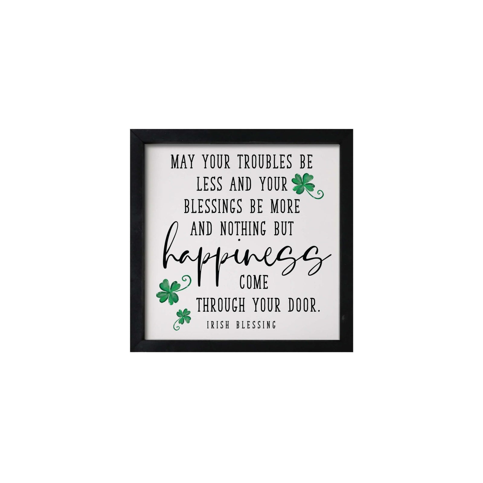 St. Patrick's Day Wooden Framed Shadow Box | Irish Blessing Modern Family Home Décorations - LifeSong Milestones