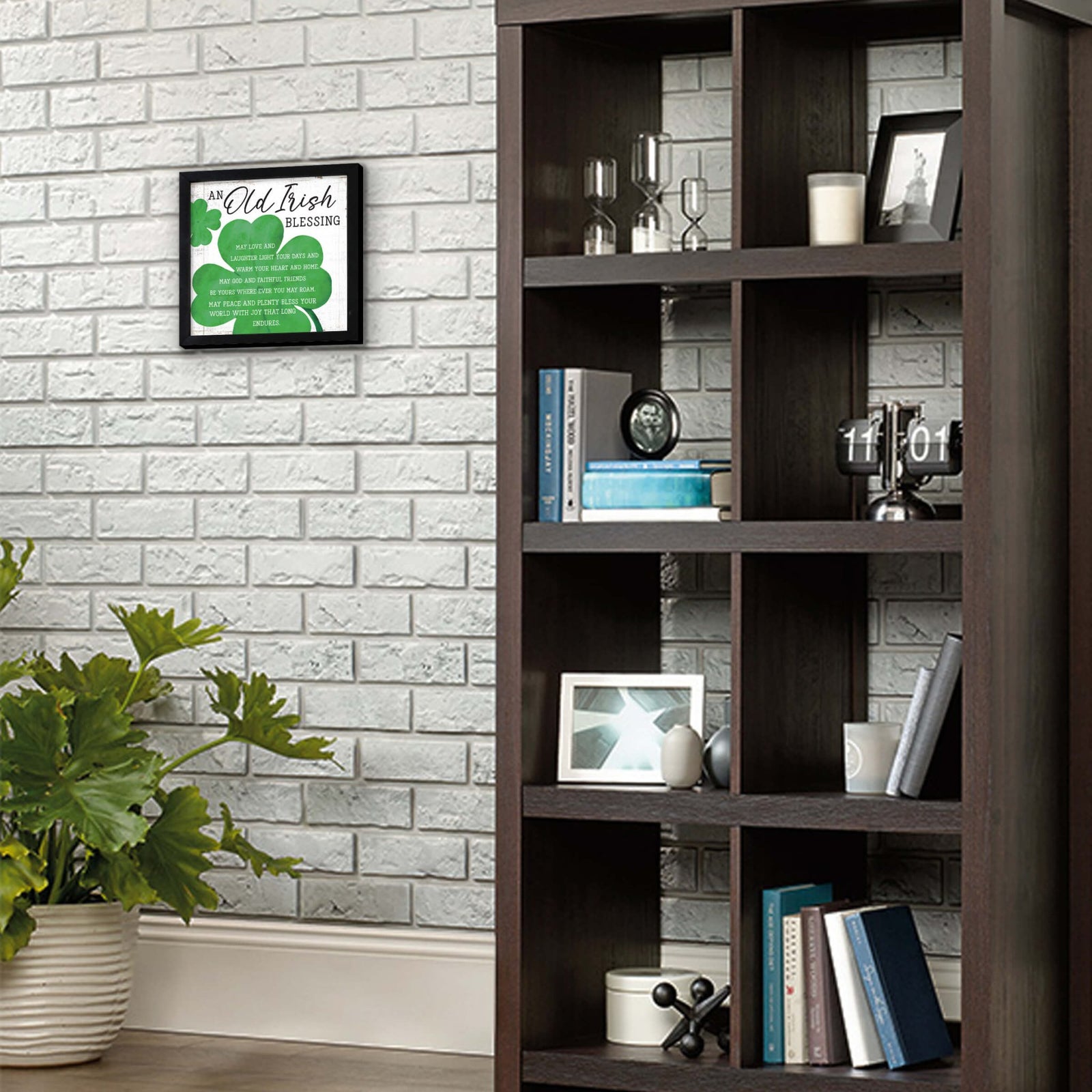 St. Patrick's Day Wooden Framed Shadow Box | Irish Blessing Modern Family Home Décorations - LifeSong Milestones