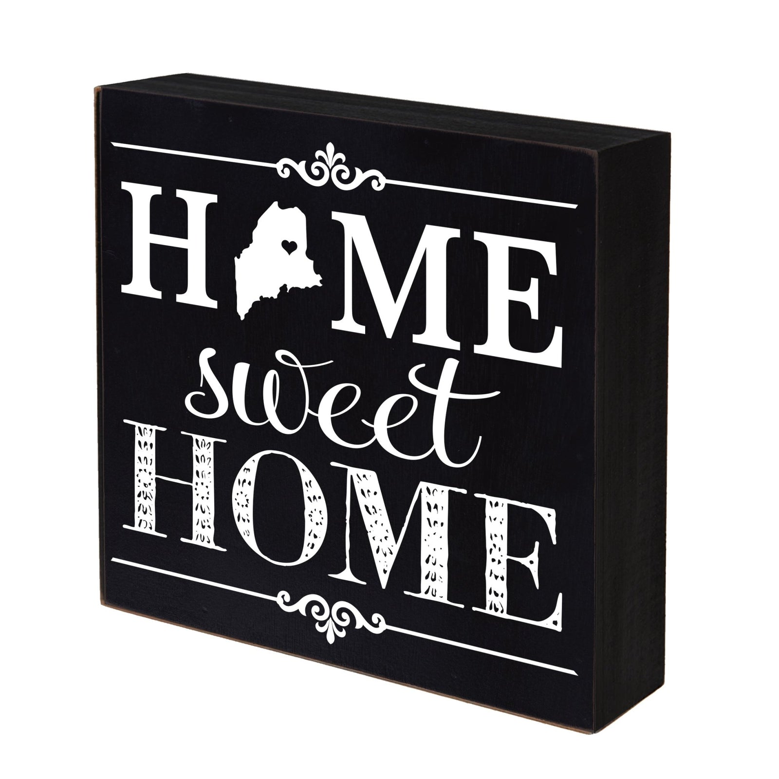State Shadow Box Home Sweet Home 10x10 - Maine - LifeSong Milestones