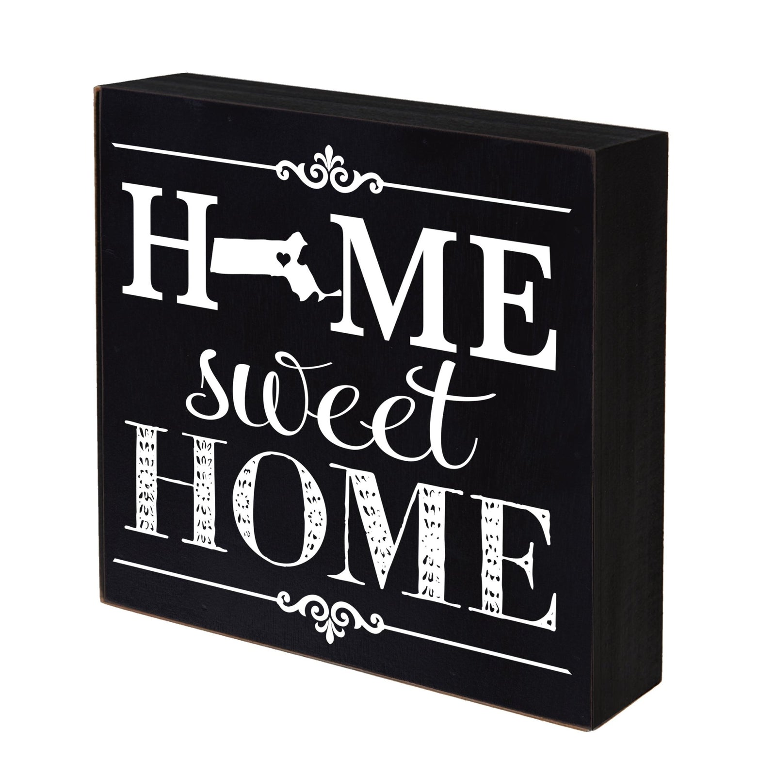 State Shadow Box Home Sweet Home 10x10 - Massachusetts - LifeSong Milestones