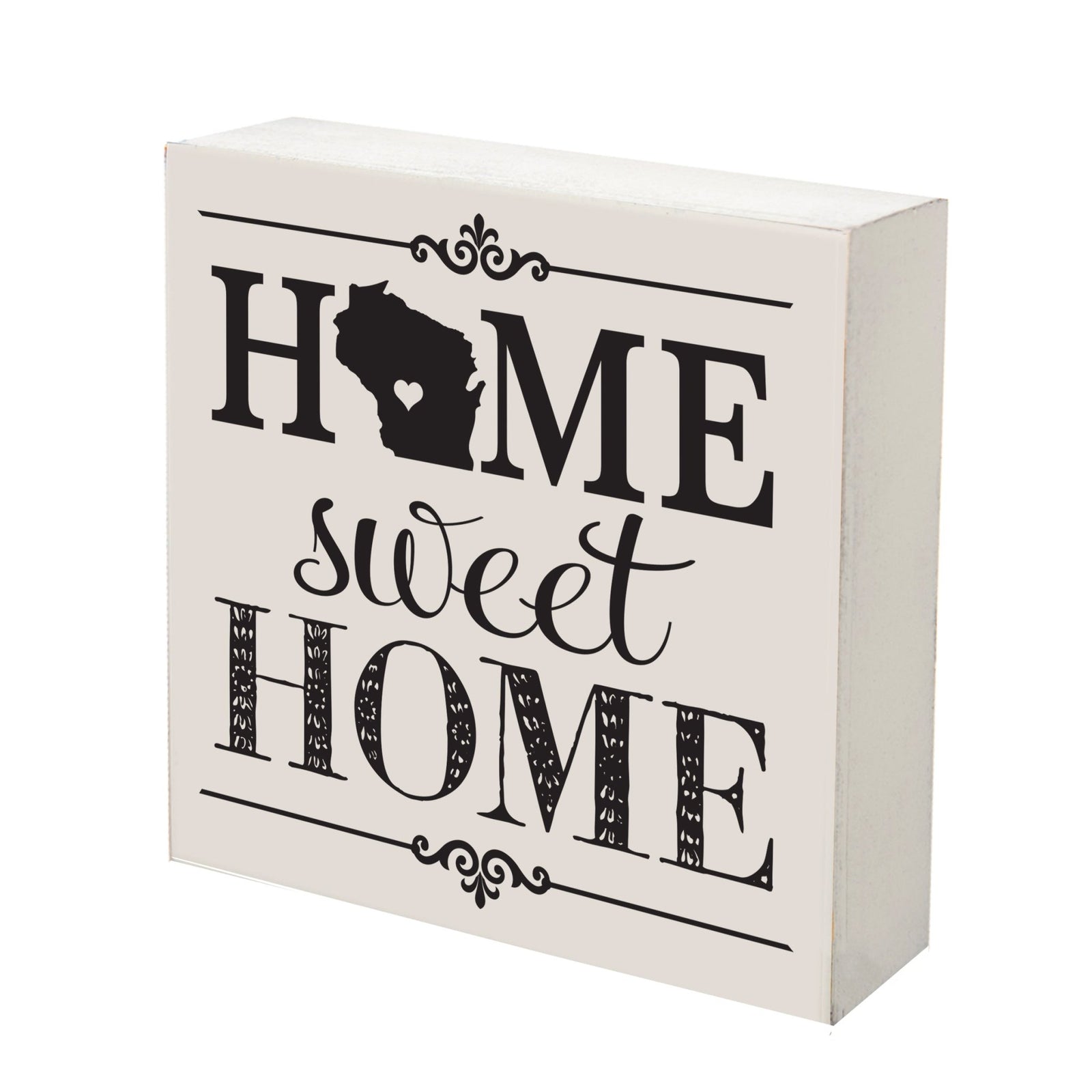 State Shadow Box Home Sweet Home 10x10 - Wisconsin - LifeSong Milestones