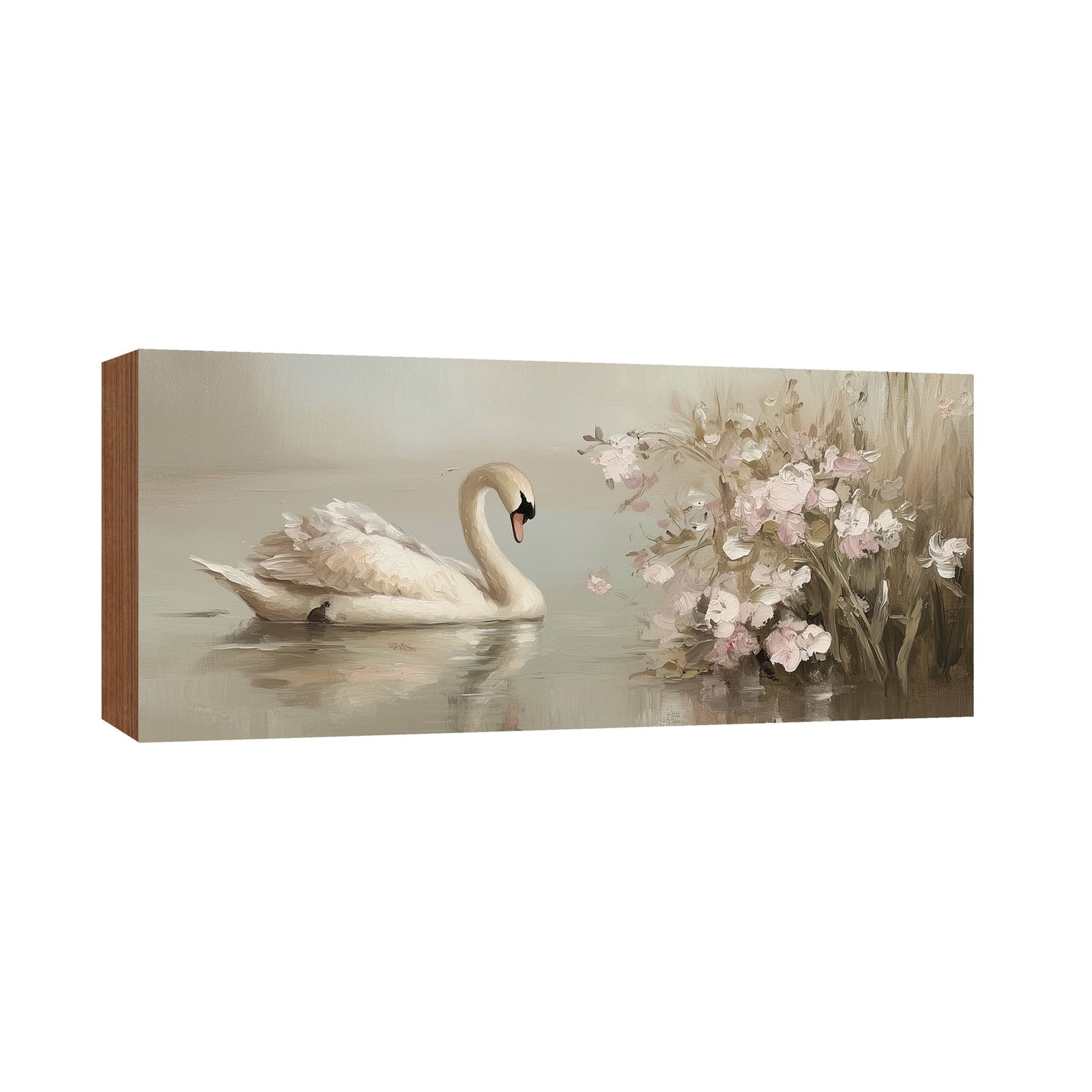 Swan Shelf Sitter — Handcrafted Birch Wood Elegant Nature Décor for Mantel & Shelf | Swan Gift - LifeSong Milestones