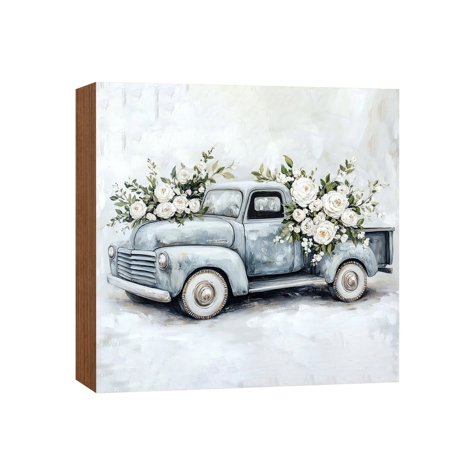 Truck Shelf Sitter 5x5 — Square Birch Wood Farmhouse Décor for Tiered Tray & Shelf | Truck Gift - LifeSong Milestones