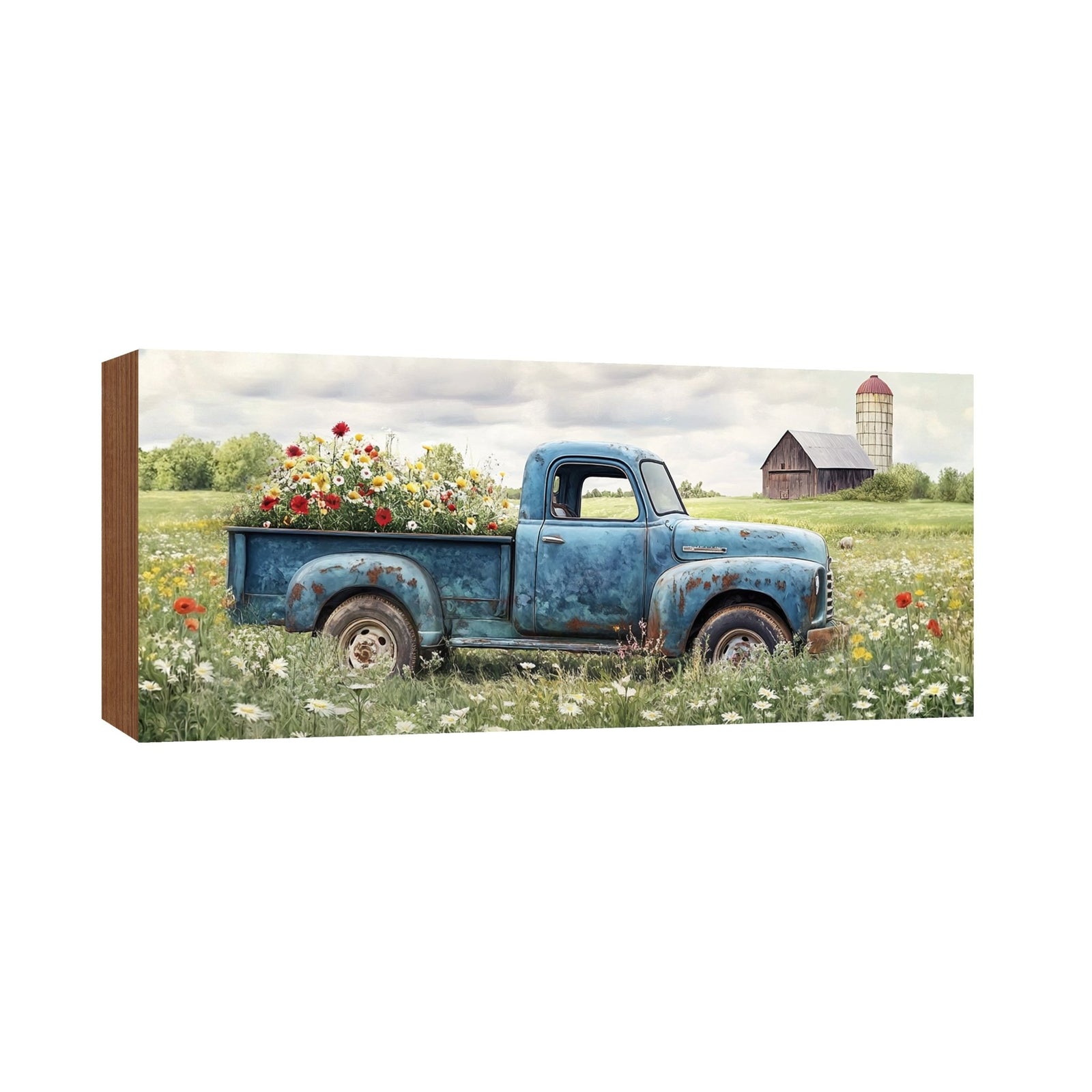 Truck Shelf Sitter — Handcrafted Wood Farmhouse Décor for Mantel & Shelf | Truck Lover Gift - LifeSong Milestones