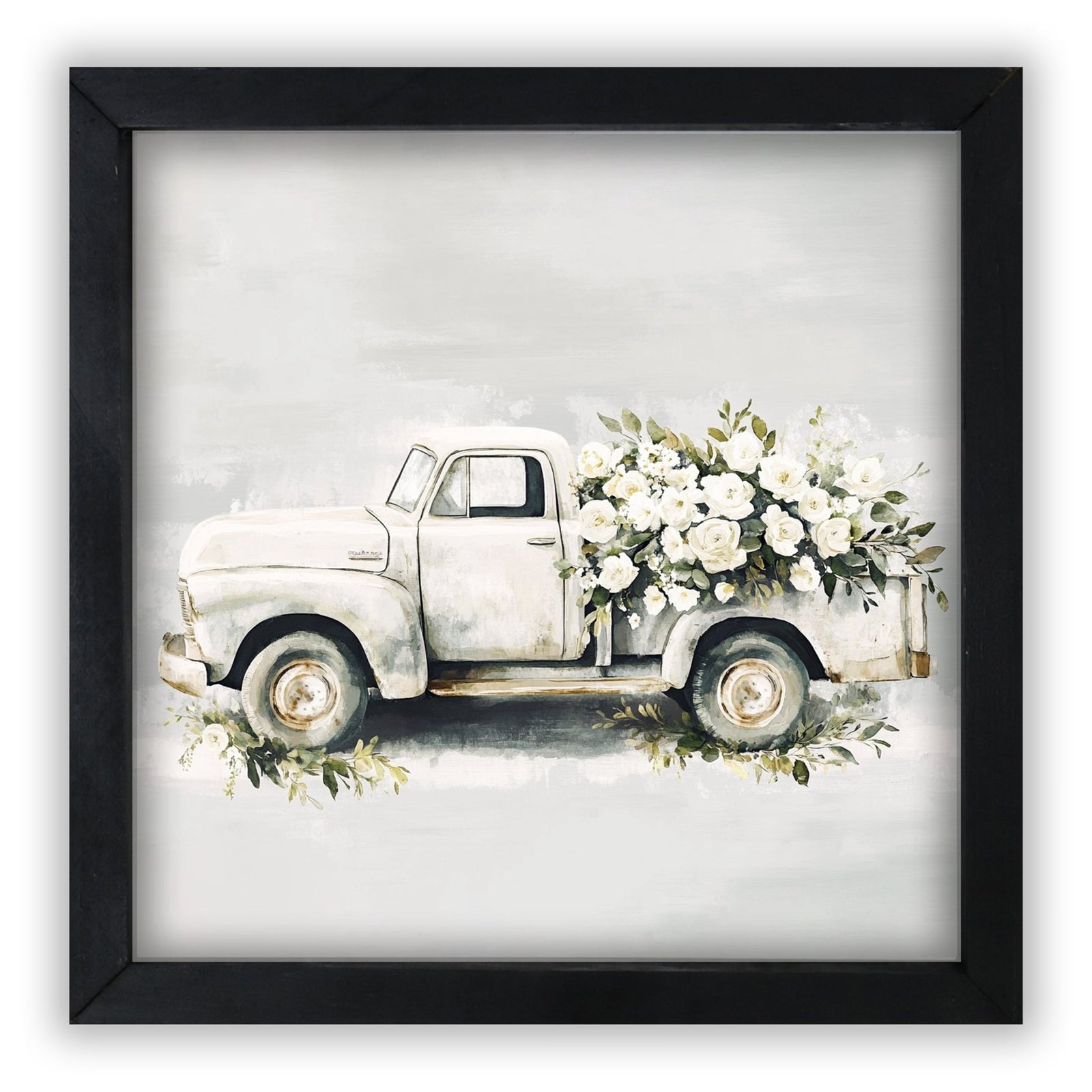 Truck Wall Art for Home — 20x20 Handcrafted Framed Wood Sign | Farmhouse Décor Gift for Truck Lovers - LifeSong Milestones