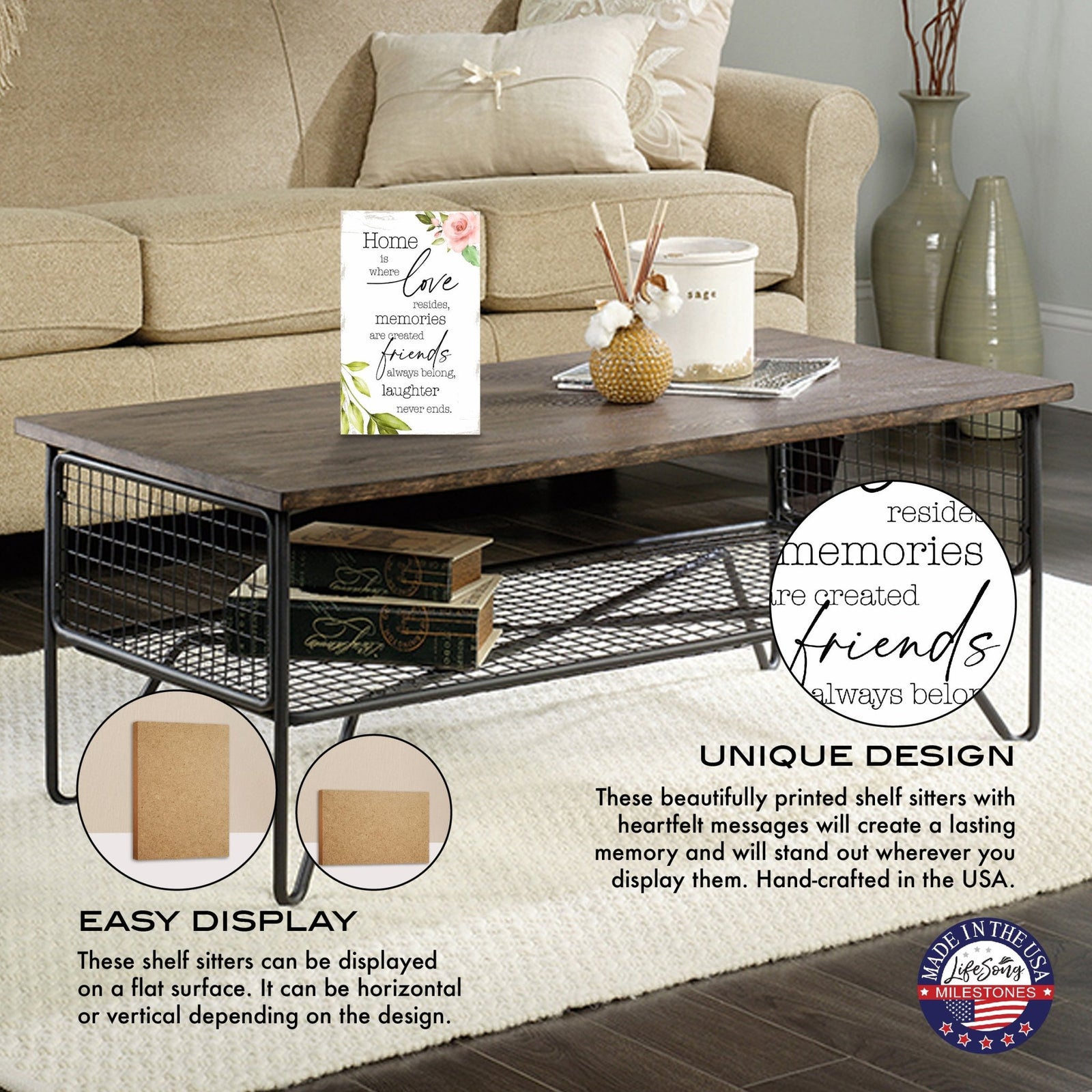 Unique Family Shelf Décor and Tabletop Signs Home Decor - LifeSong Milestones