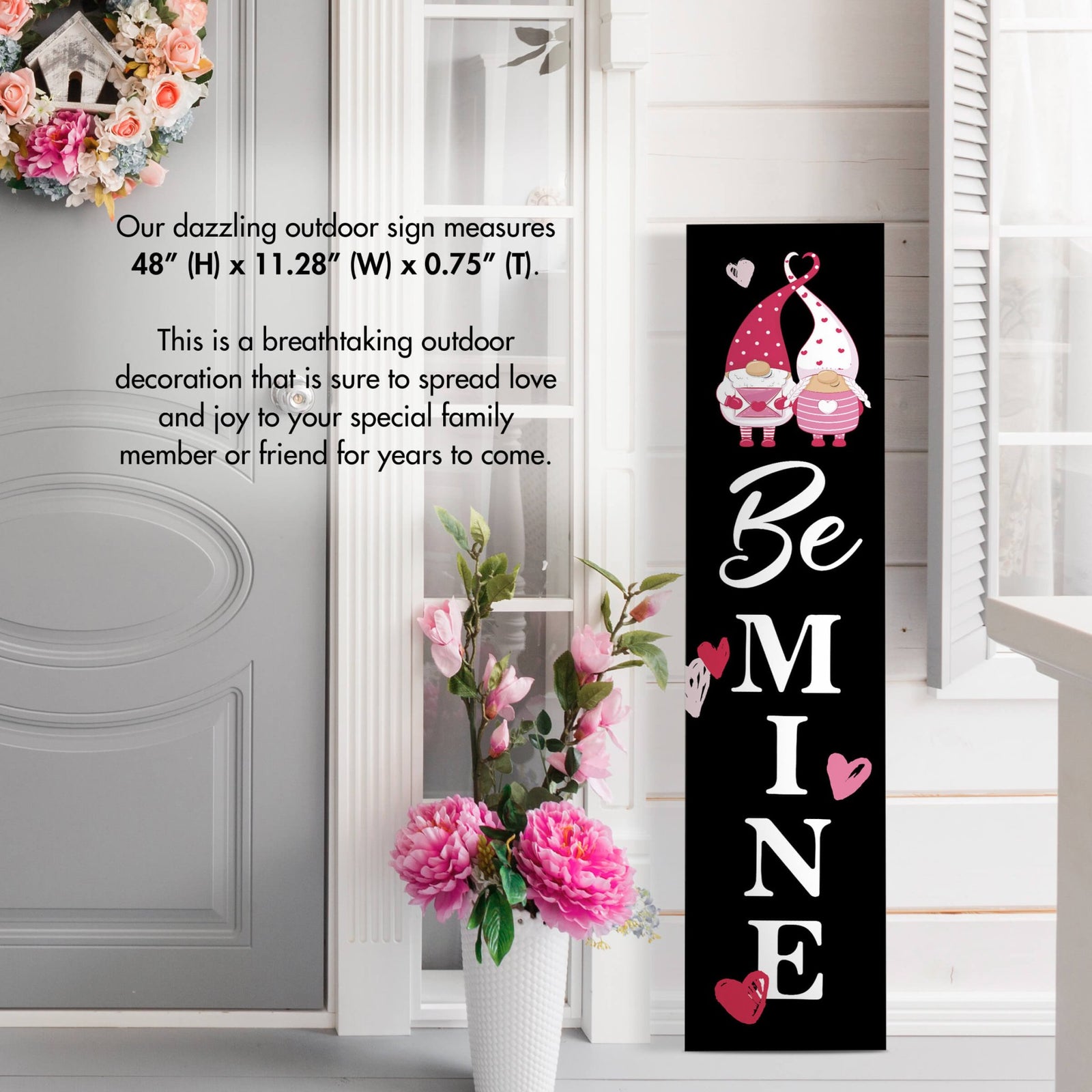 Valentine’s Day Wooden Modern Outdoor Porch Sign Home Decor - LifeSong Milestones
