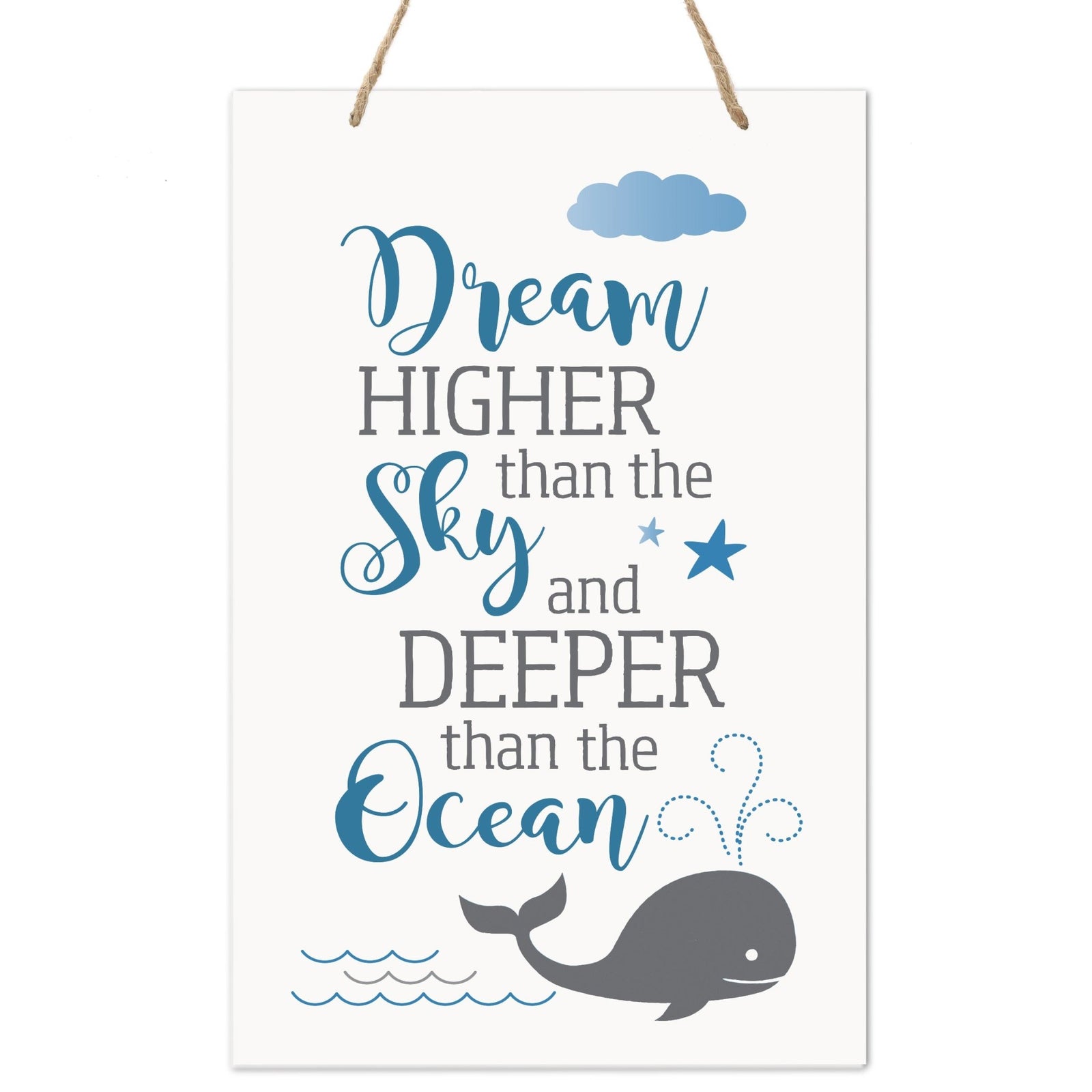 Wall Decor For Nursery Boys Bedroom Rope Hanging Wall Art Decoration - LifeSong Milestones