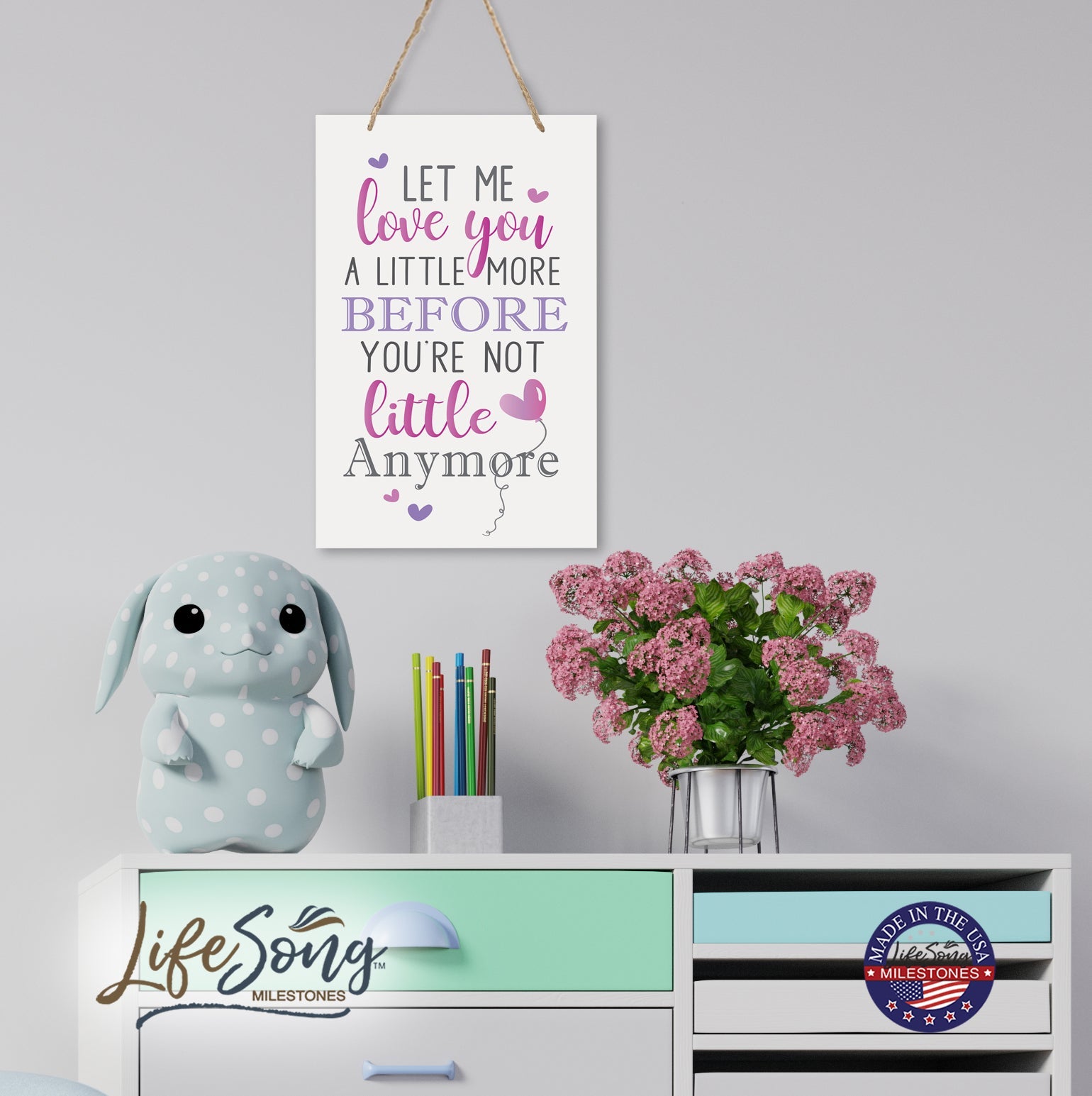 Wall Decor For Nursery Girls Bedroom Rope Hanging Wall Art Decoration - LifeSong Milestones