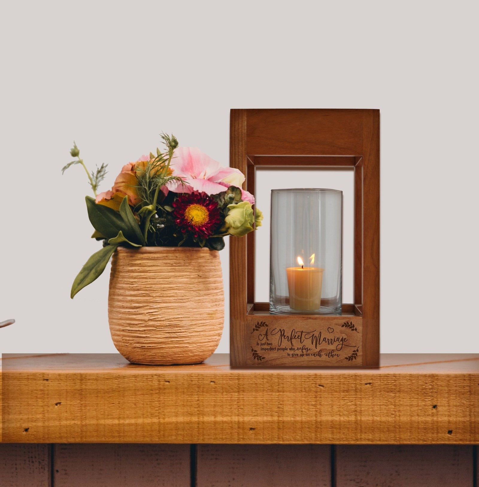 Wedding Anniversary Candle Lantern Gift for Couple - A Perfect Marriage - LifeSong Milestones