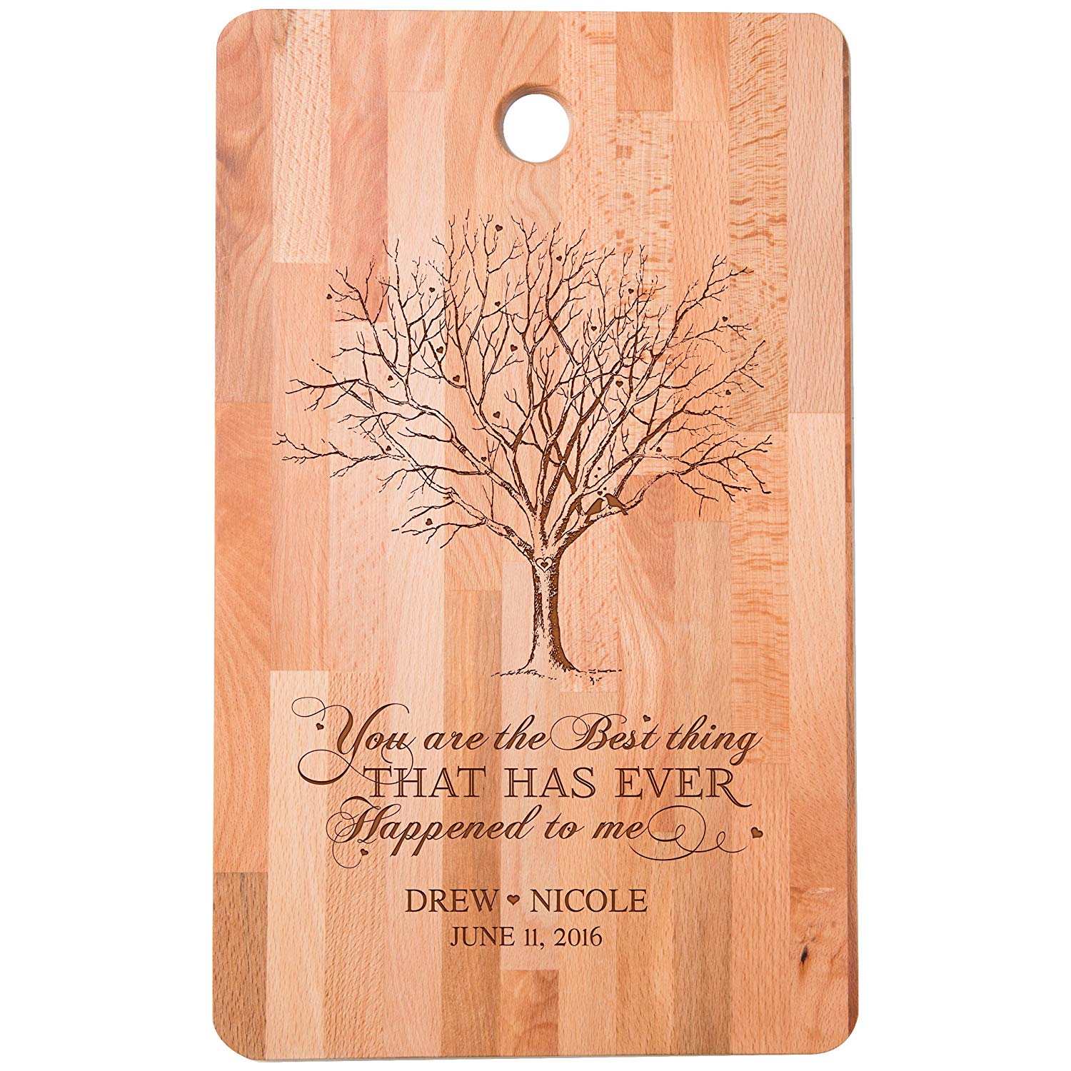 Wedding Anniversary Personalized Bamboo Cutting Board - Best Thing - LifeSong Milestones