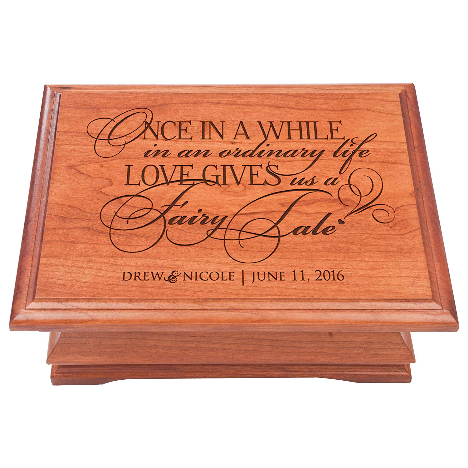 Wedding Anniversary Personalized Jewelry Box "Fairy Tale" - LifeSong Milestones