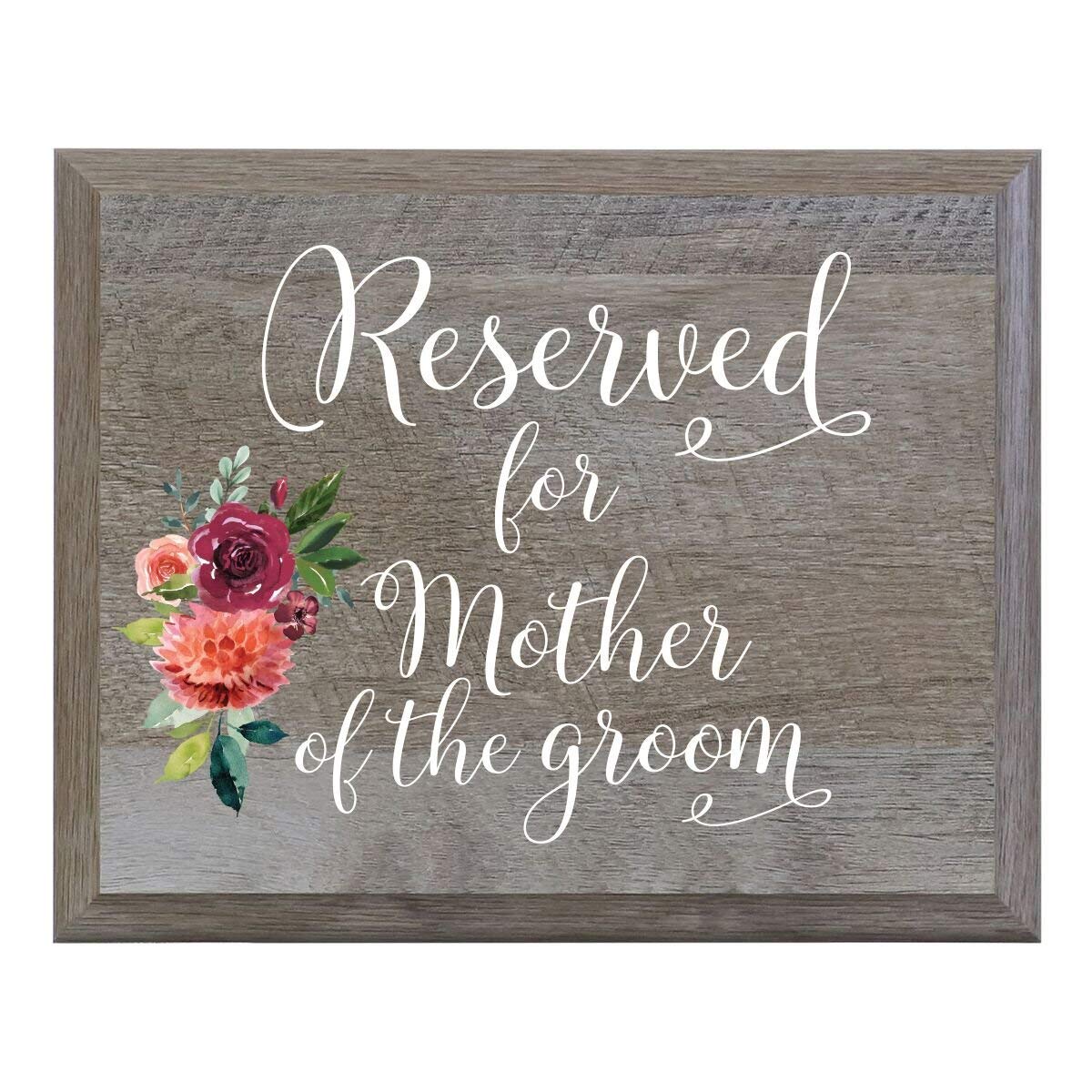 Wedding Ceremony Party Sign - Reserved For Mother Of The Groom - LifeSong Milestones