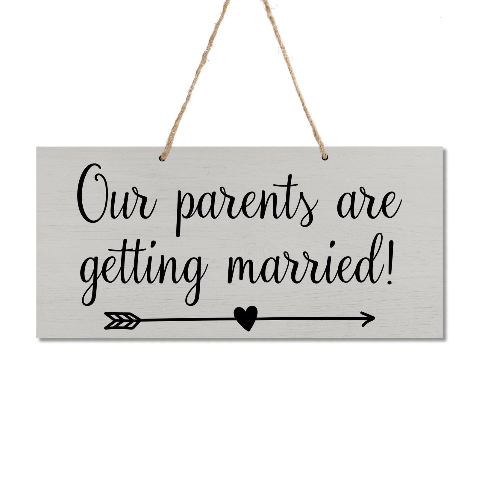 Wedding Rope Sign Decoration For Dog - Our Parents Arrow - LifeSong Milestones