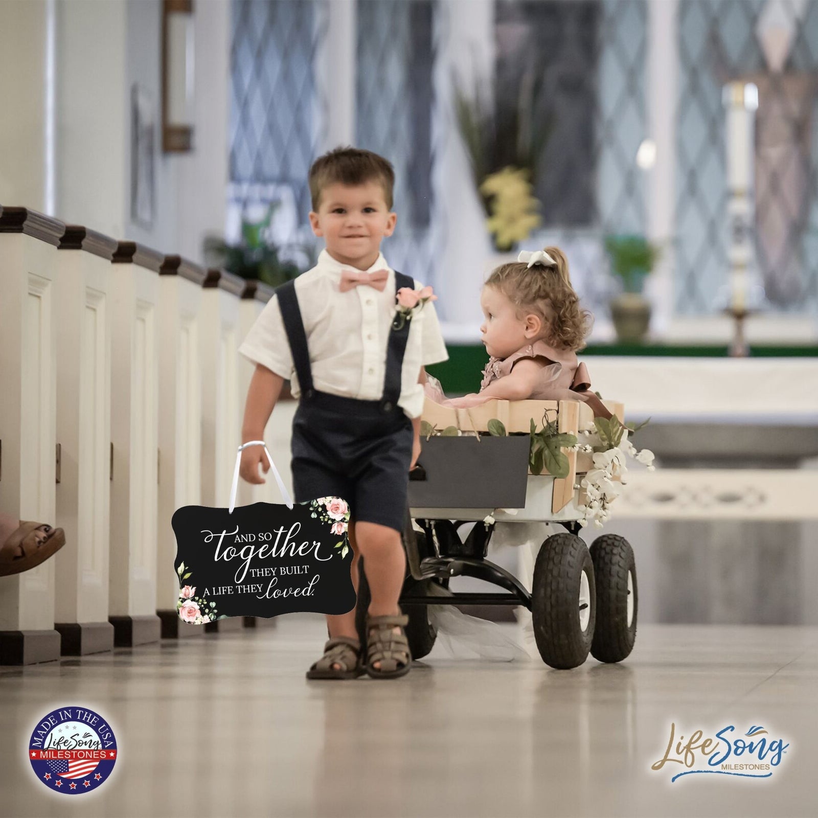 Wedding Wall Hanging Signs For Ceremony And Reception For Couples - And So Together - LifeSong Milestones