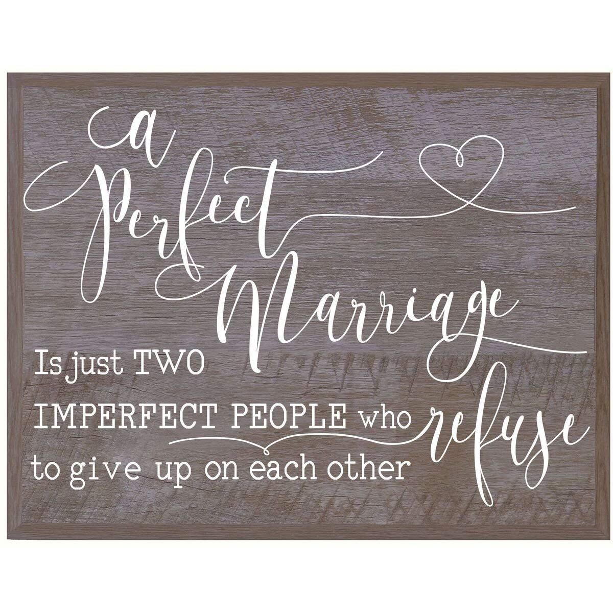 Wedding Wall Plaque - A Perfect Marriage - LifeSong Milestones