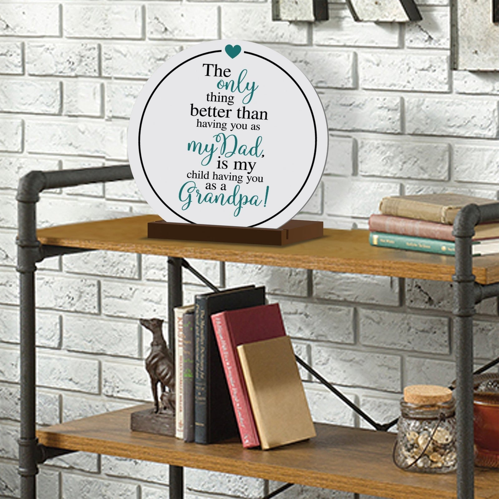 White Round Sign With Wooden Base For Grandparents Gift Ideas - The Only Thing Better - LifeSong Milestones