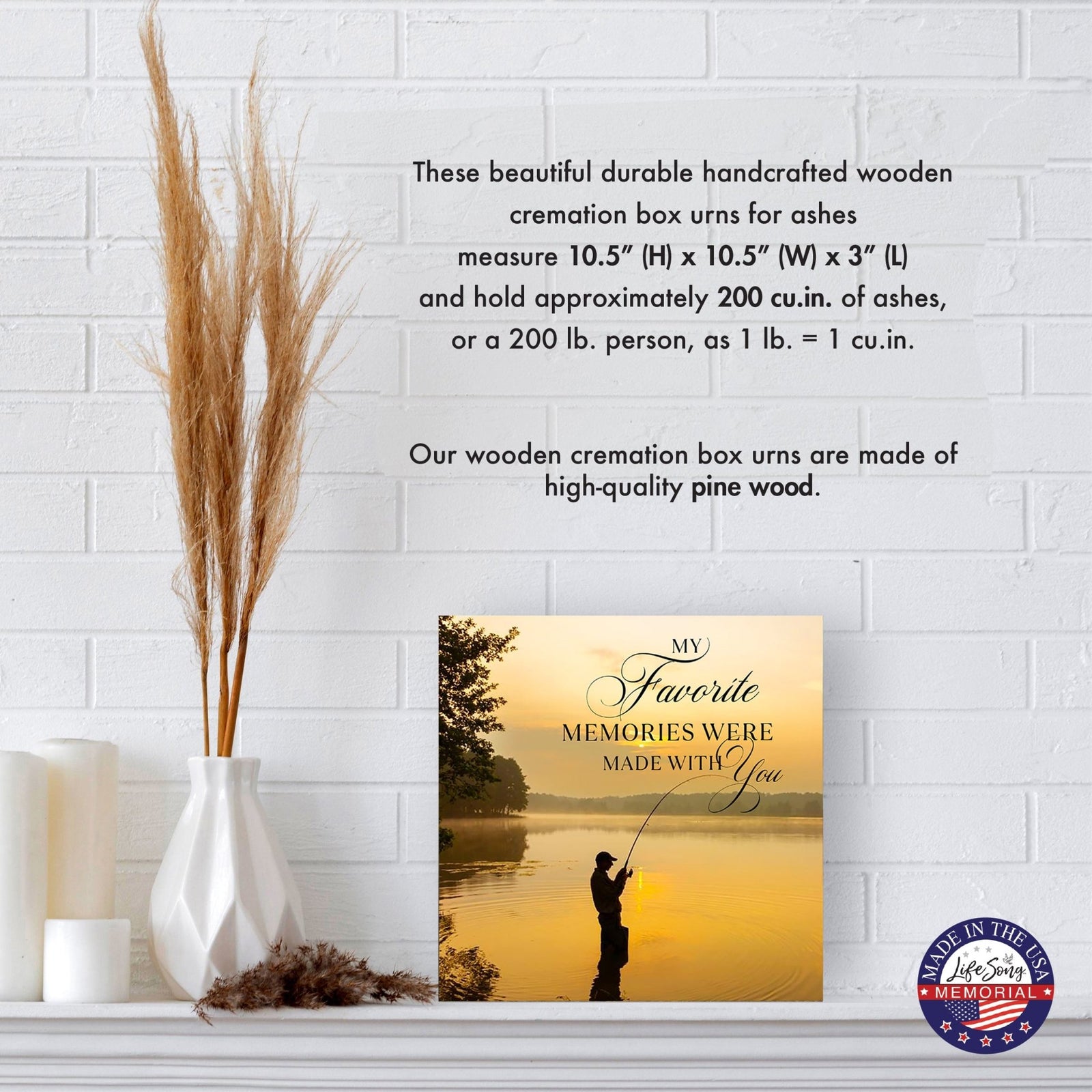 Wood Keepsake Cremation Urn – Handcrafted Wooden Box for Human Ashes - LifeSong Milestones