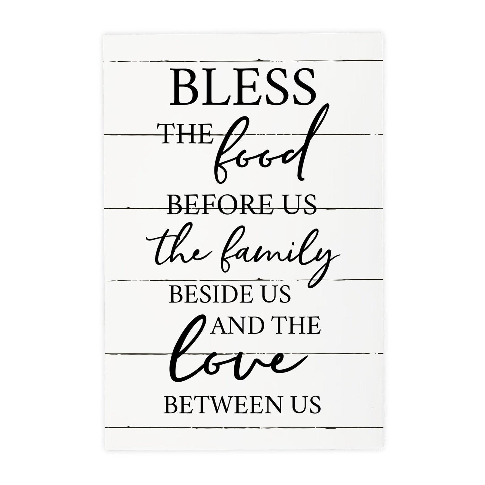 Wood Wall Sign with Inspirational Bible Verse The Food Before Us (The Family) Table Top Home Office Desk Decoration 5.5x8in - LifeSong Milestones
