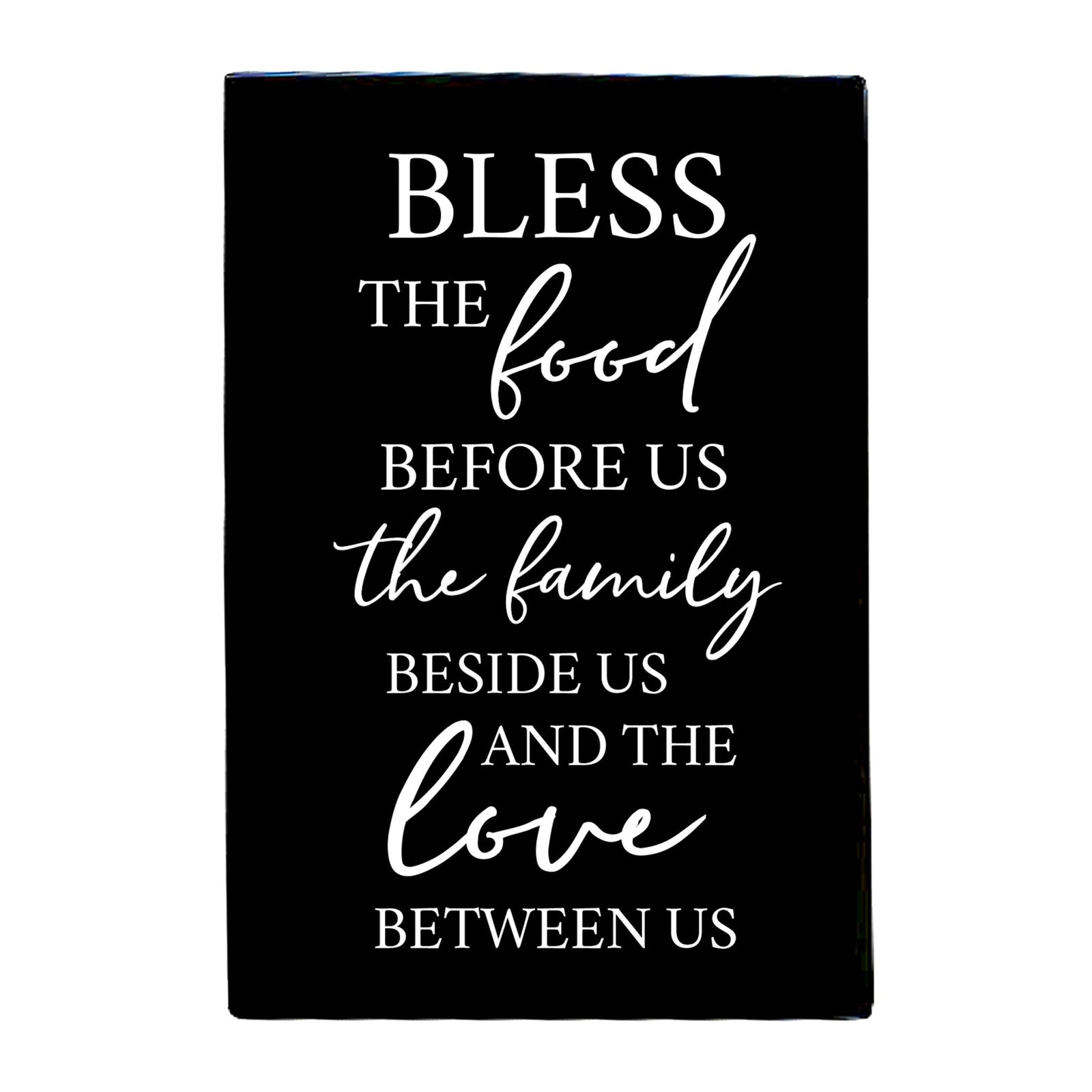 Wood Wall Sign with Inspirational Bible Verse The Food Before Us (The Family) Table Top Home Office Desk Decoration 5.5x8in - LifeSong Milestones