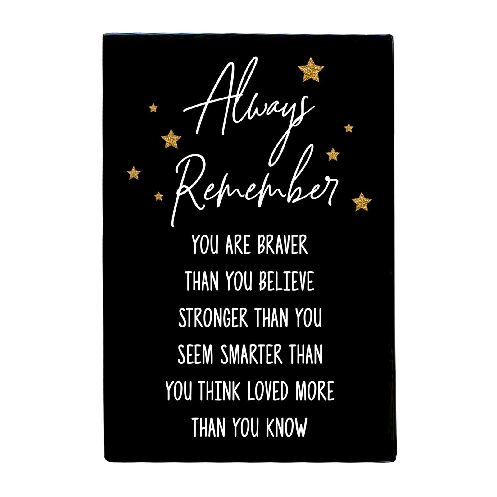 Wood Wall Sign with Inspirational Quotes Always Remember You Are Table Top Home Office Desk Decoration 5.5x8in - LifeSong Milestones