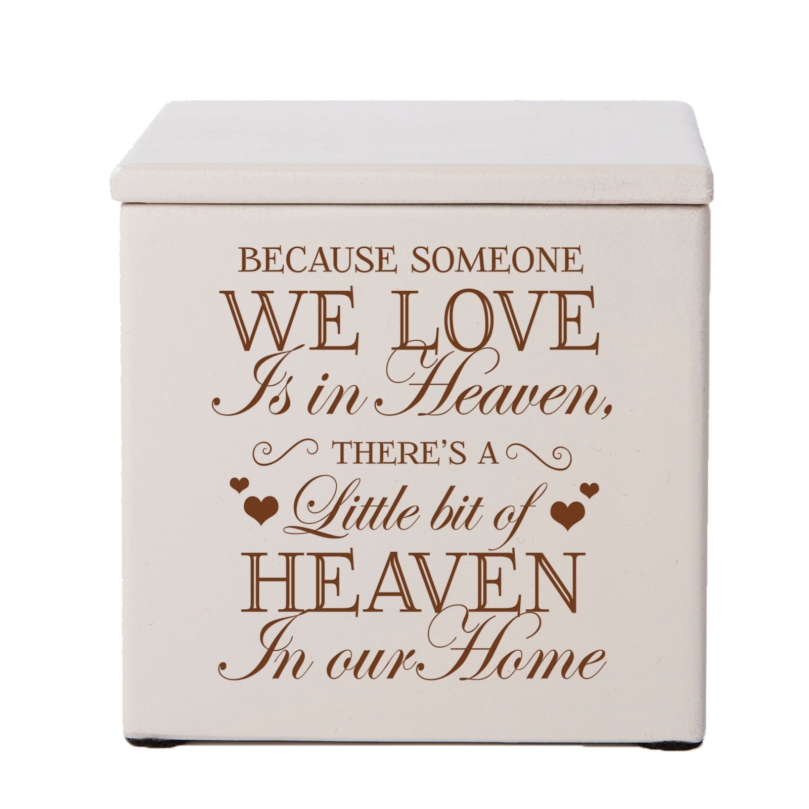 Wooden Decorative Memorial Keepsake Urn Box for Human Ashes