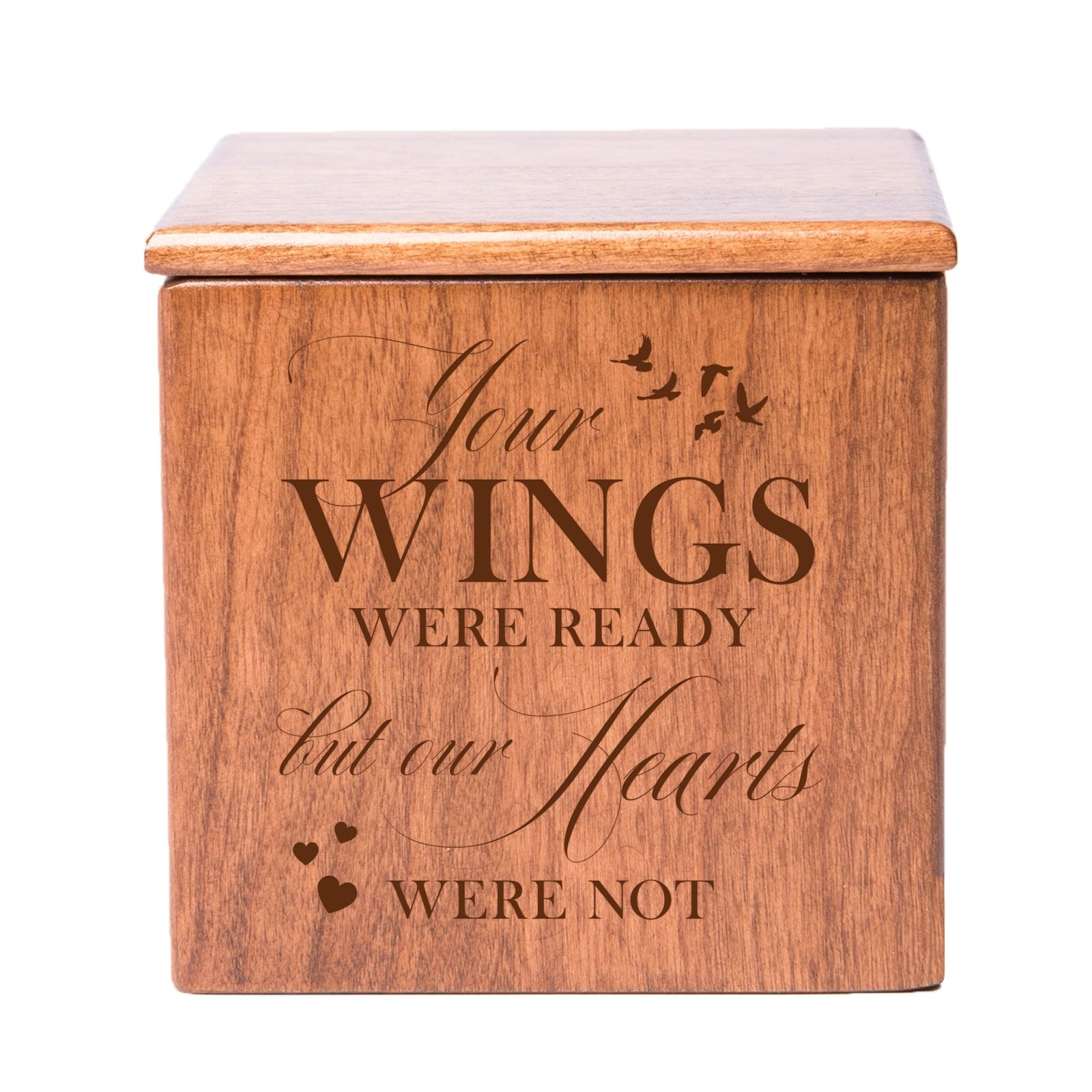 Decorative Memorial Tabletop Wooden Urn Box for Human Ashes