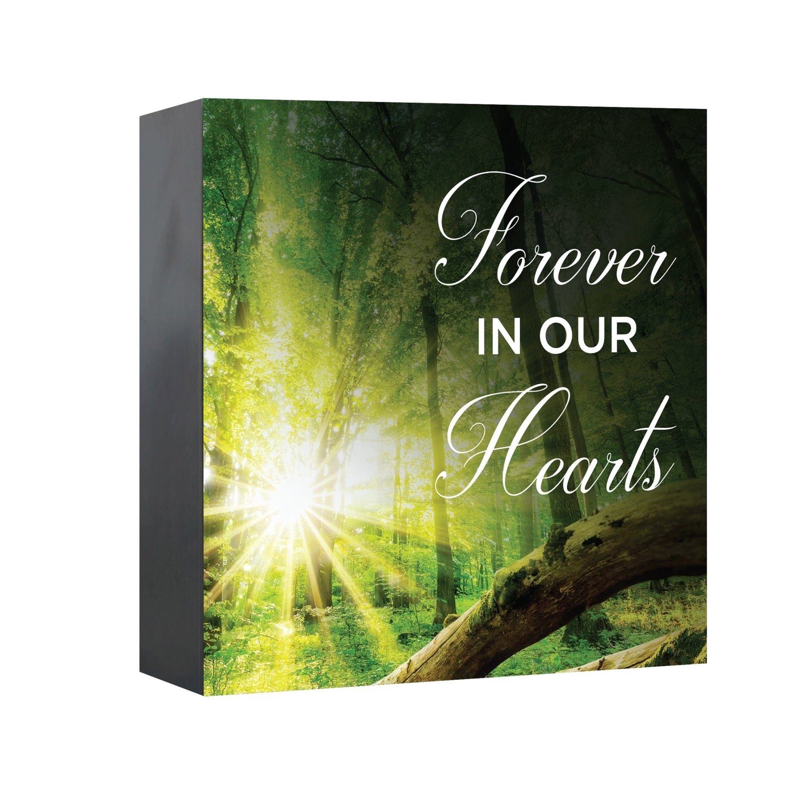Wooden Cremation Urn – “Forever in Our Hearts” Memorial Keepsake for Human Ashes - LifeSong Milestones
