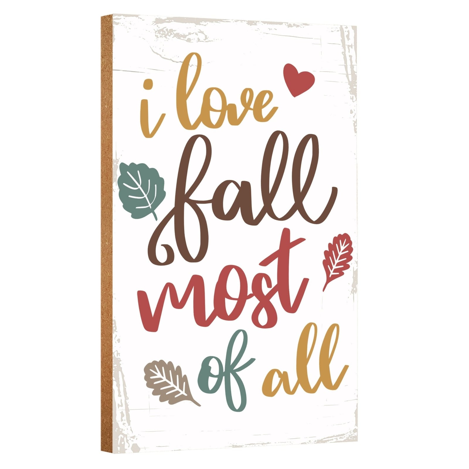 Wooden Fall Shelf Décor and Tabletop Signs for Home Decor - LifeSong Milestones