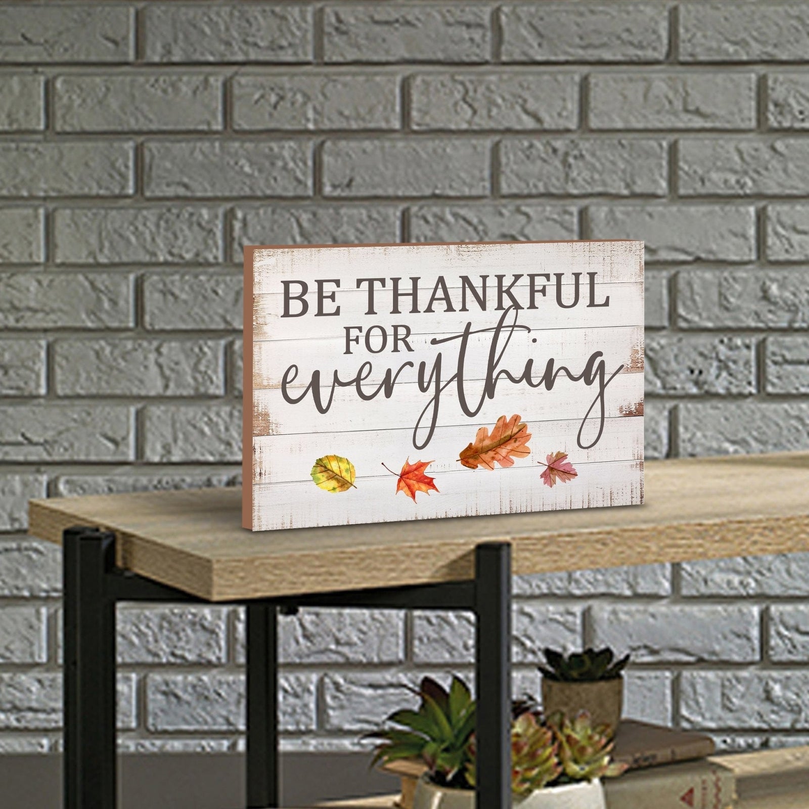 Wooden Fall Shelf Décor and Tabletop Signs for Home Decor - LifeSong Milestones