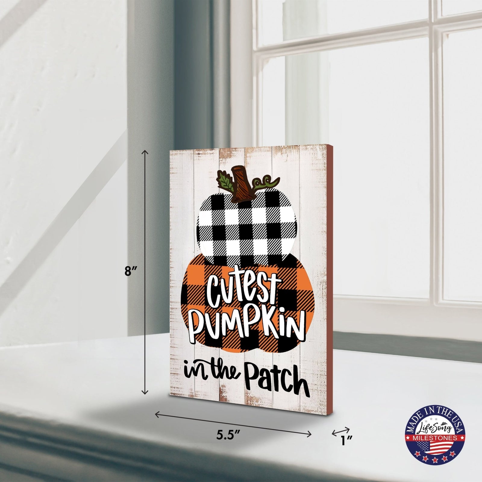 Wooden Fall Shelf Décor and Tabletop Signs for Home Decor - LifeSong Milestones