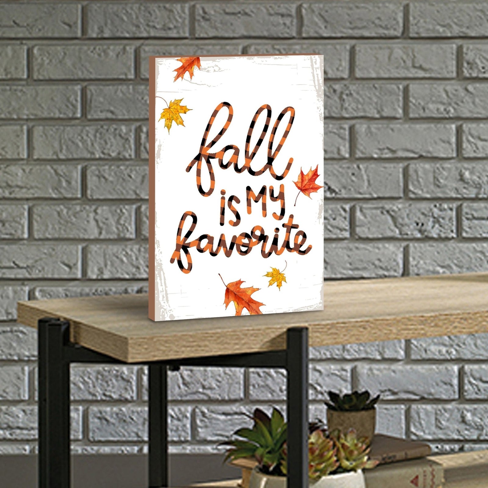 Wooden Fall Shelf Décor and Tabletop Signs for Home Decor - LifeSong Milestones
