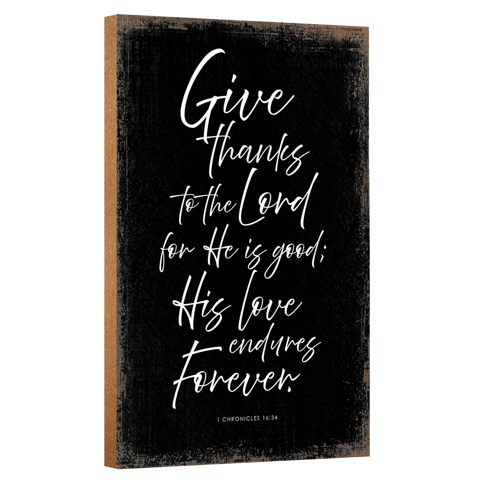 Wooden Fall Shelf Décor and Tabletop Signs for Home Decor - Give Thanks To The Lord - LifeSong Milestones