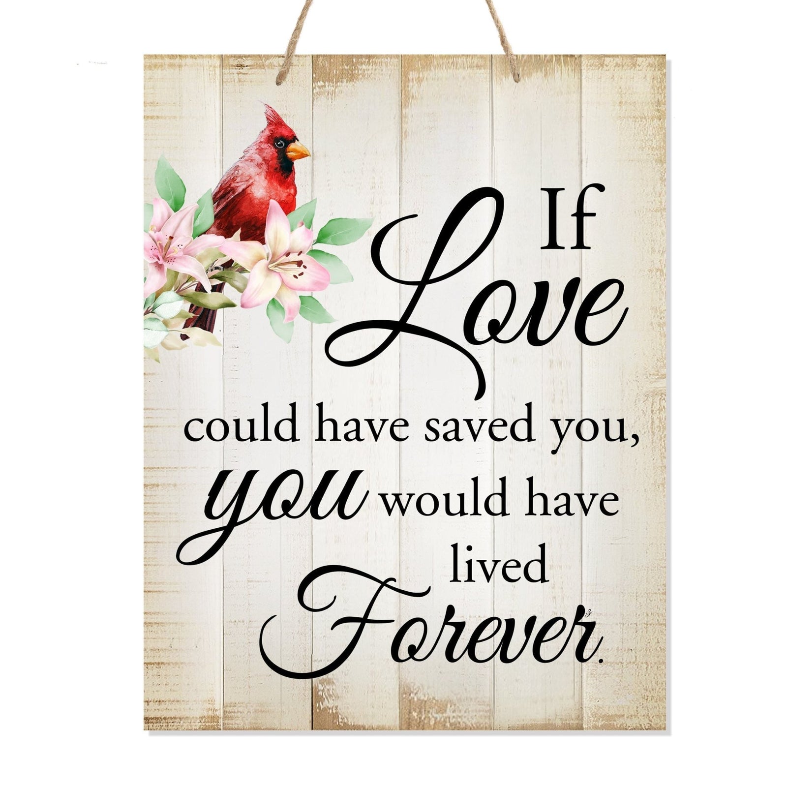 Wooden Hanging Memorial Wall Signs for Bereavement Gifts - LifeSong Milestones