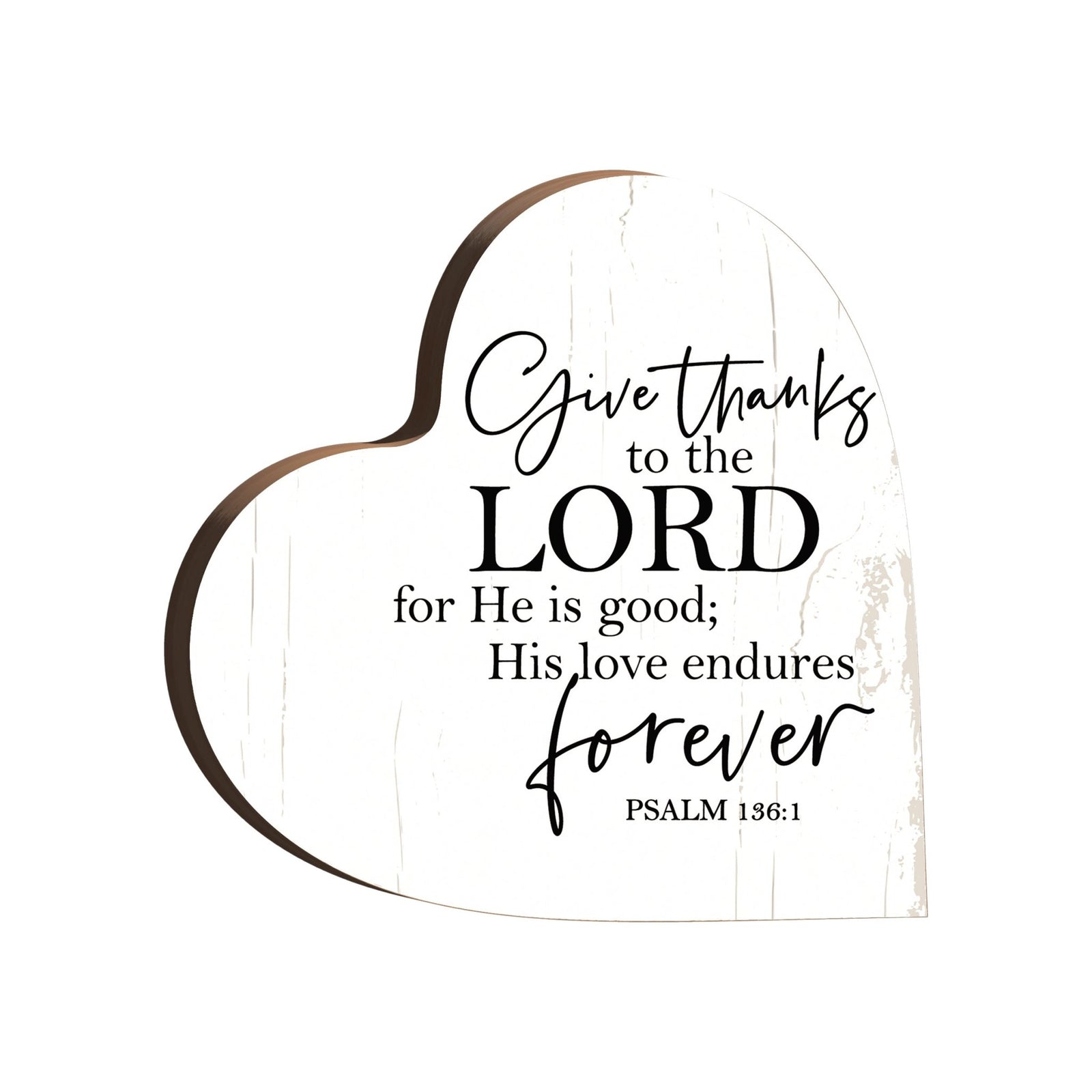 Wooden Inspirational Heart Block Sign for Home Decorations - LifeSong Milestones