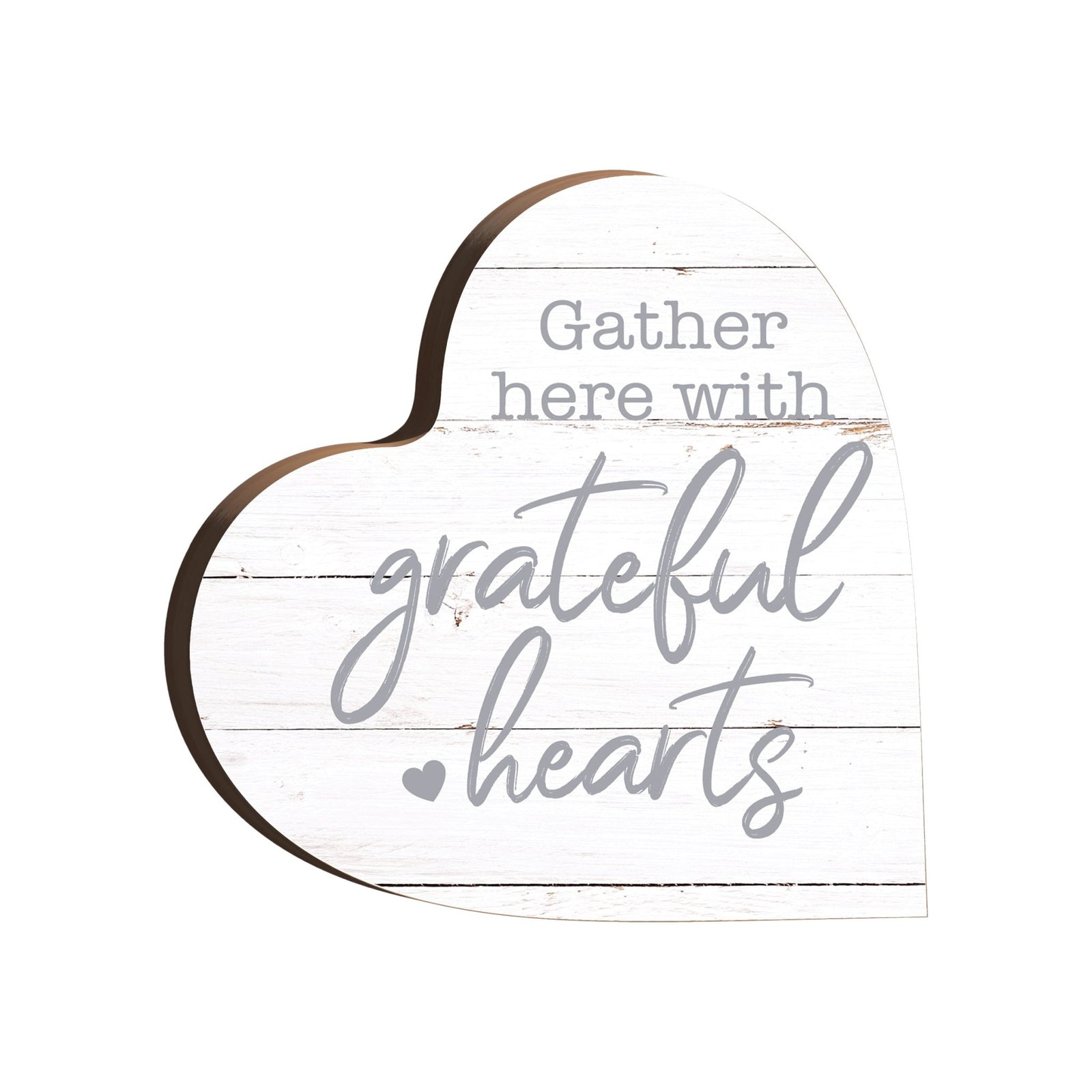 Wooden Inspirational Heart Block Sign for Home Decorations - LifeSong Milestones