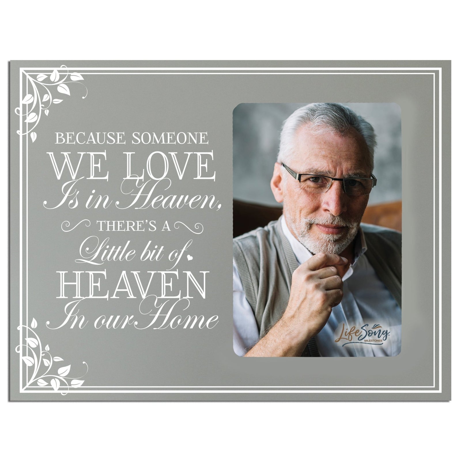 Wooden Memorial 8x10 Picture Frame holds 4x6 photo Someone We Love - LifeSong Milestones